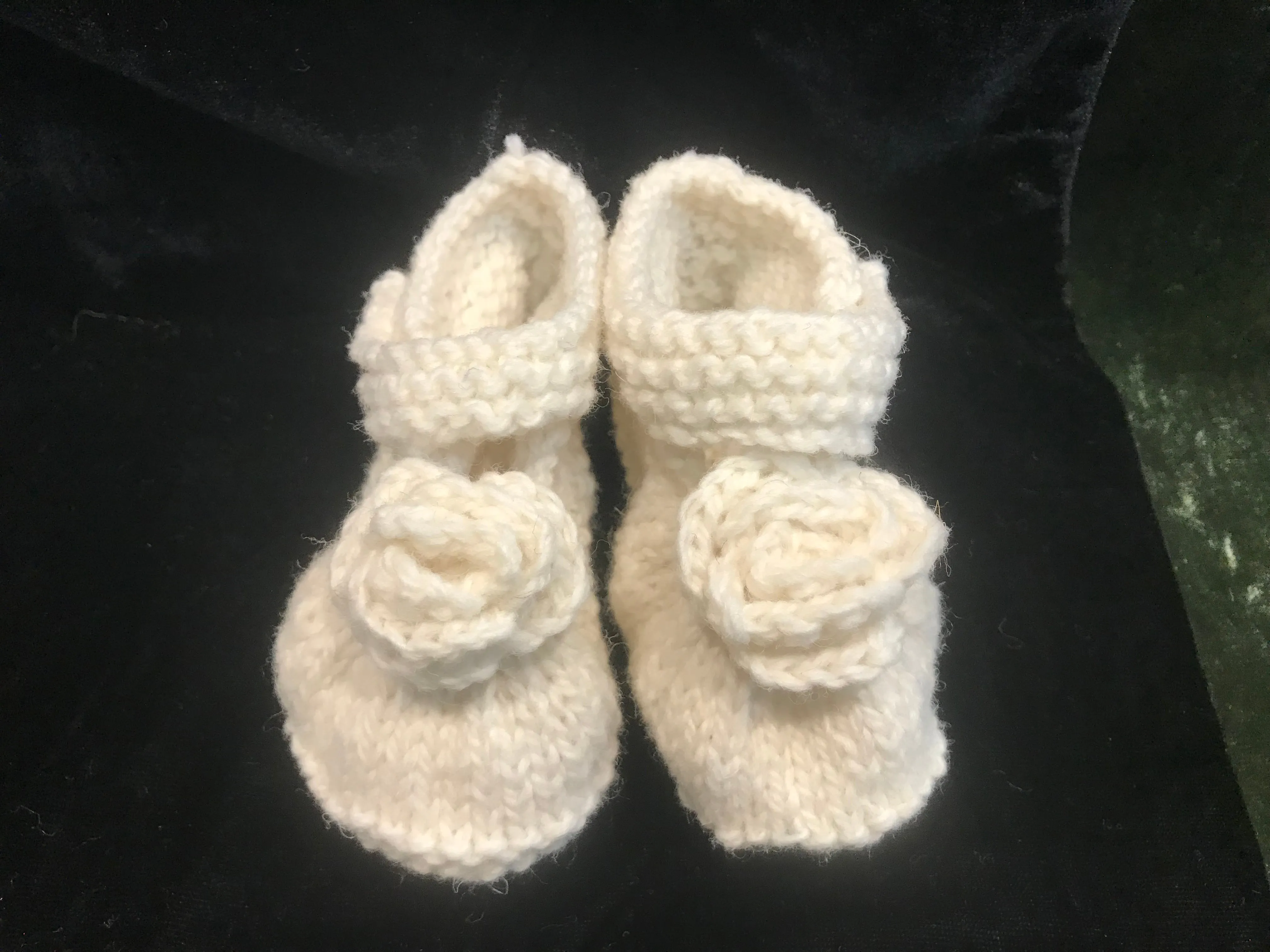 Handknit Aran Baby Moccasins