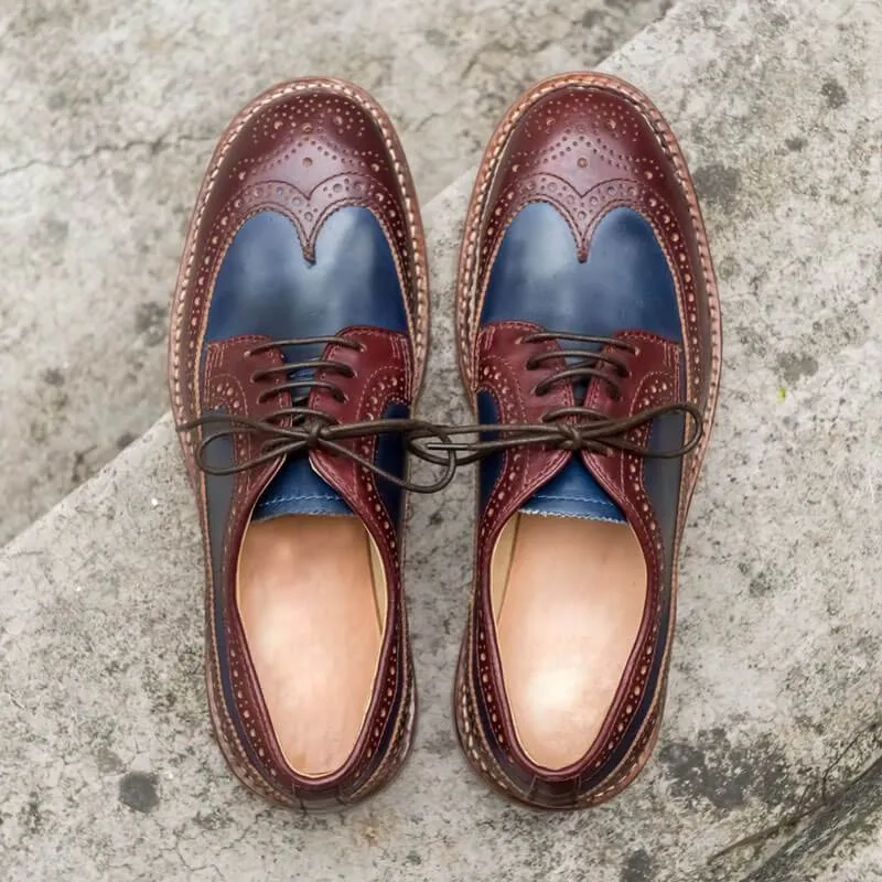 Handmade Genuine Calf Leather Oxford Shoes