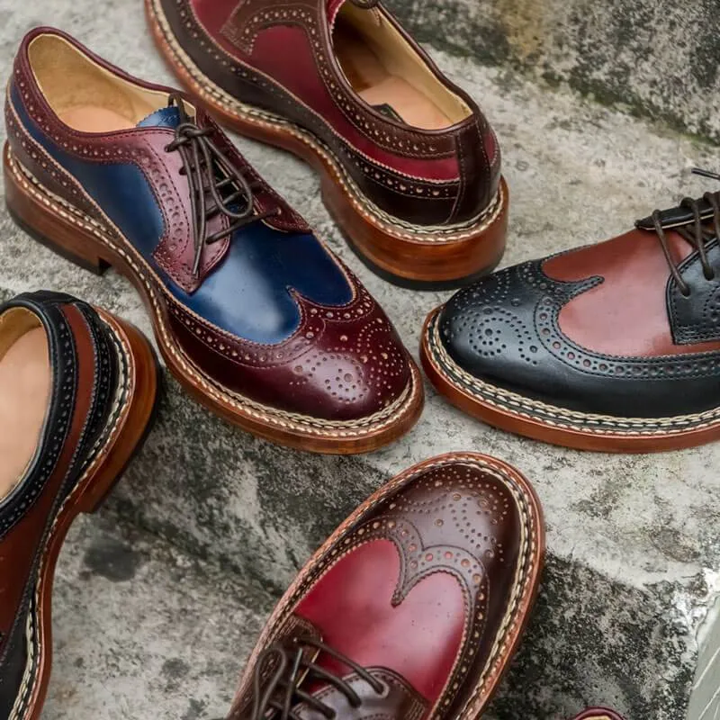 Handmade Genuine Calf Leather Oxford Shoes