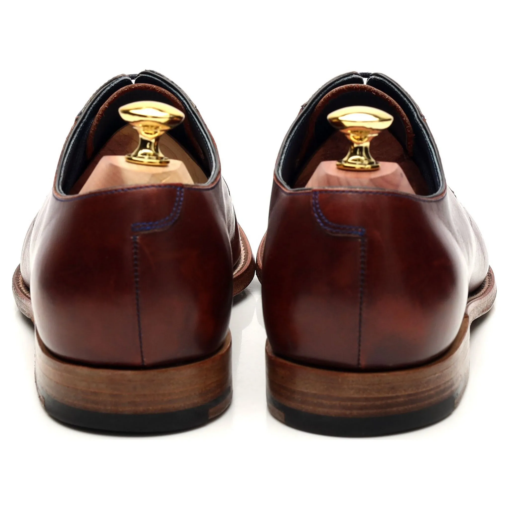 'Harry' Burgundy / Navy Blue Leather Oxford UK 7.5 F