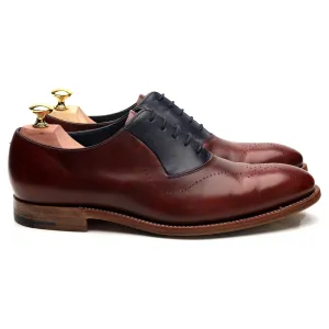 'Harry' Burgundy / Navy Blue Leather Oxford UK 7.5 F