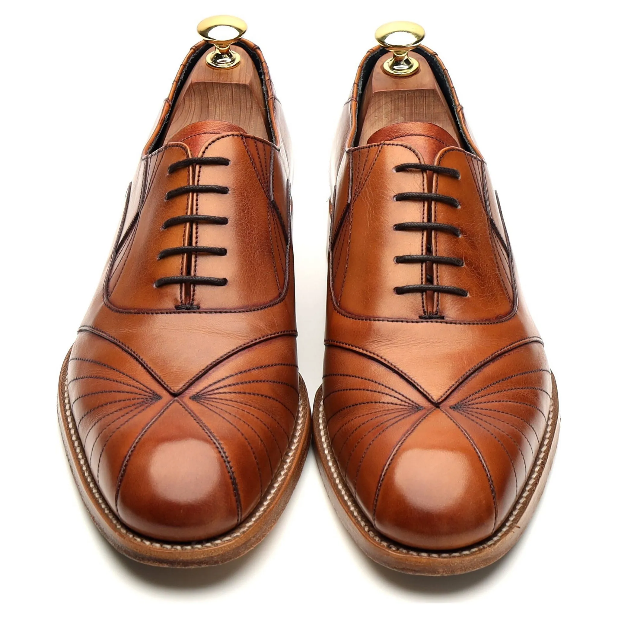 'Hector' Tan Brown Leather Oxford UK 7.5 F