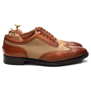 'Henley' Tan Brown Leather Oxford Brogues UK 6.5 F