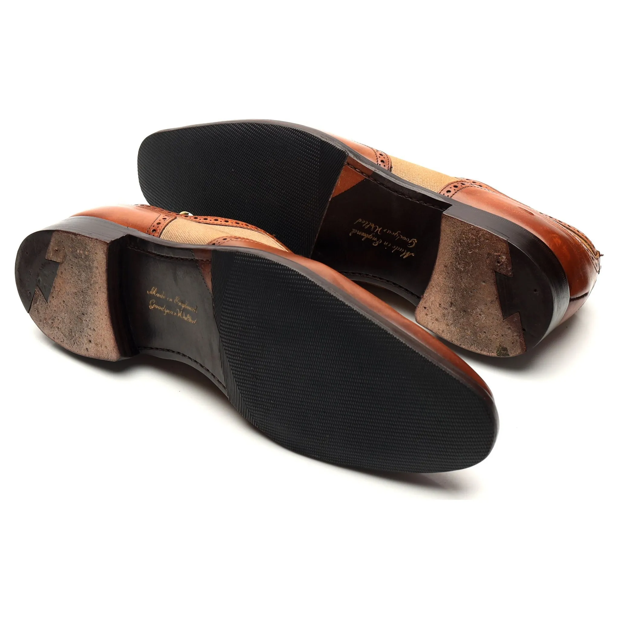 'Henley' Tan Brown Leather Oxford Brogues UK 6.5 F