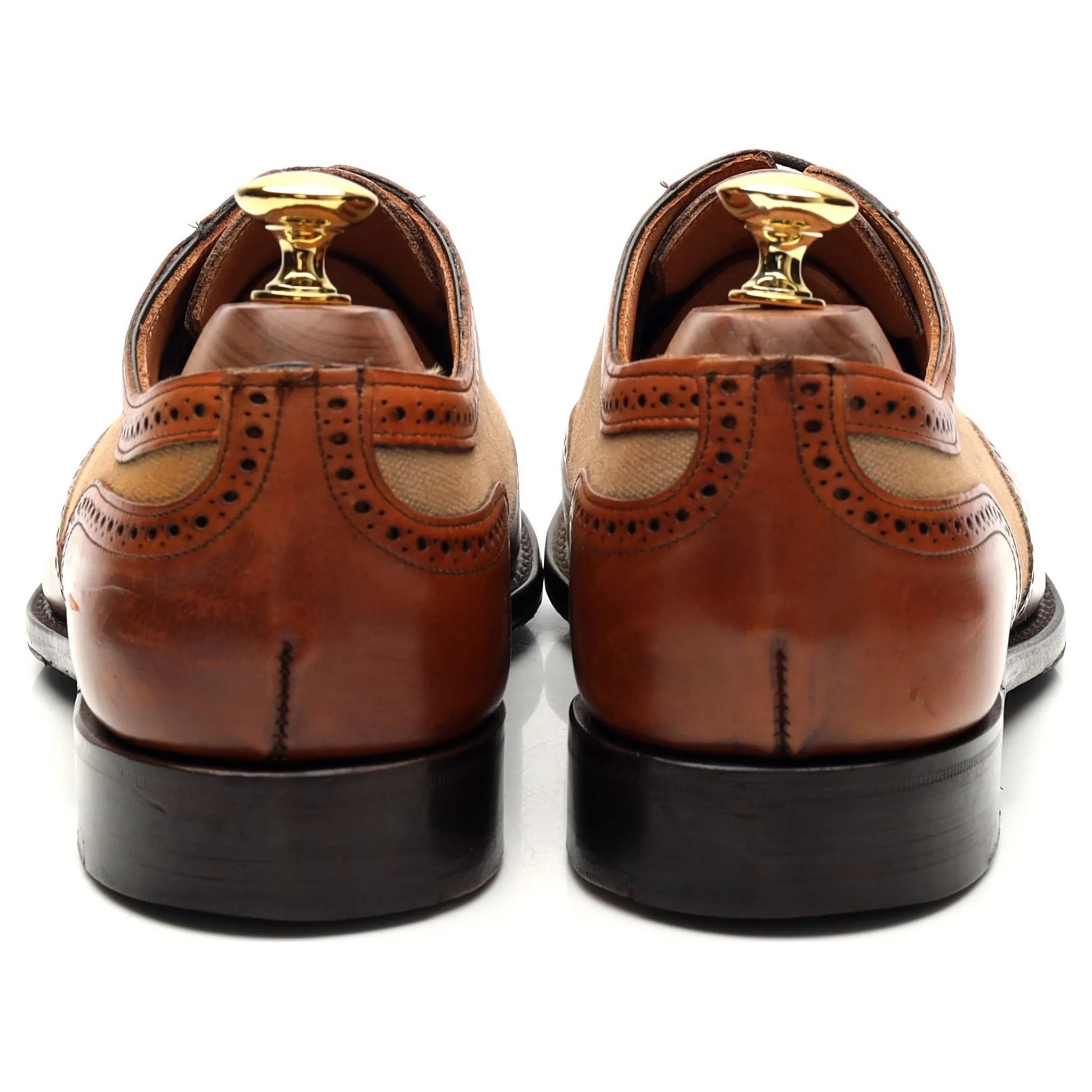 'Henley' Tan Brown Leather Oxford Brogues UK 6.5 F