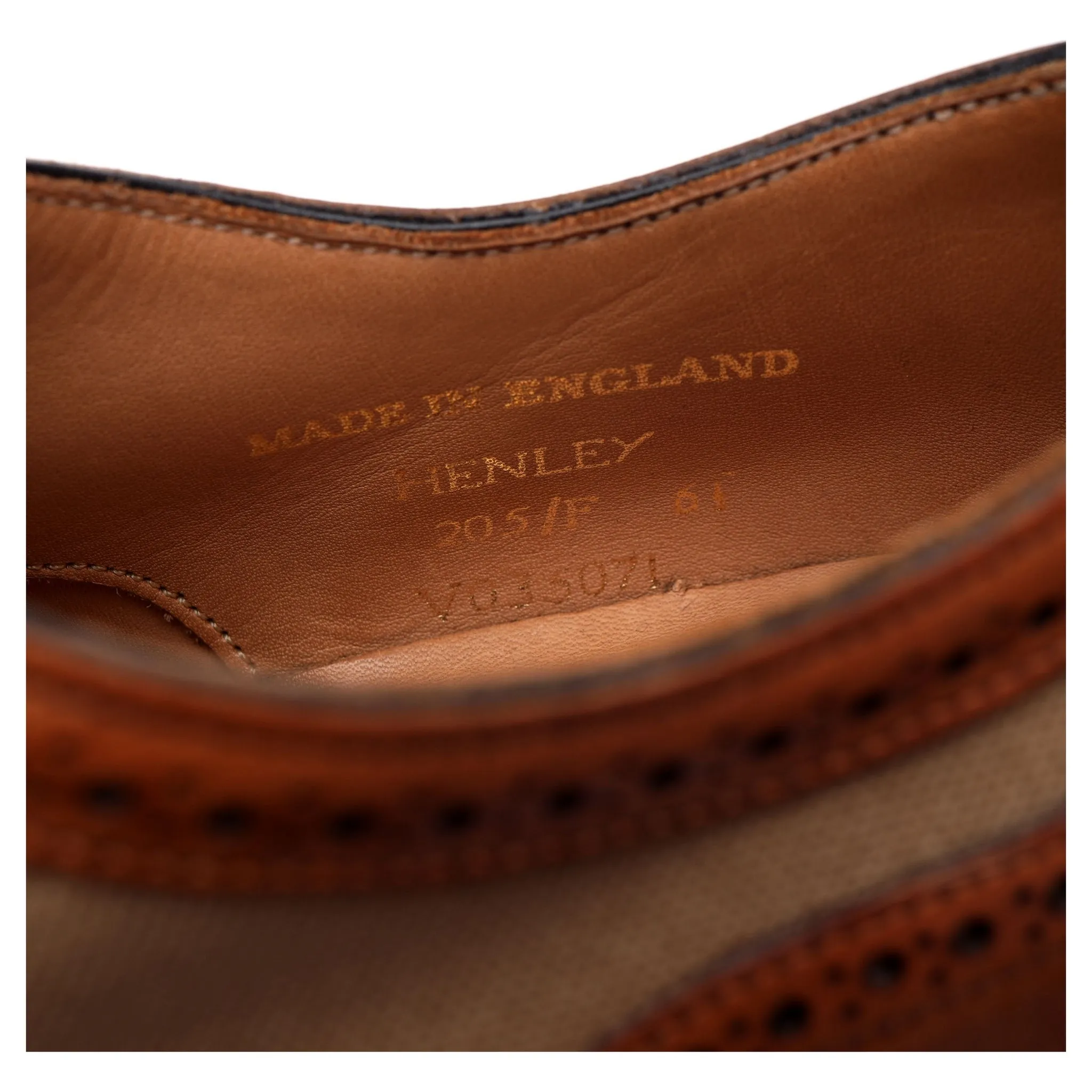 'Henley' Tan Brown Leather Oxford Brogues UK 6.5 F