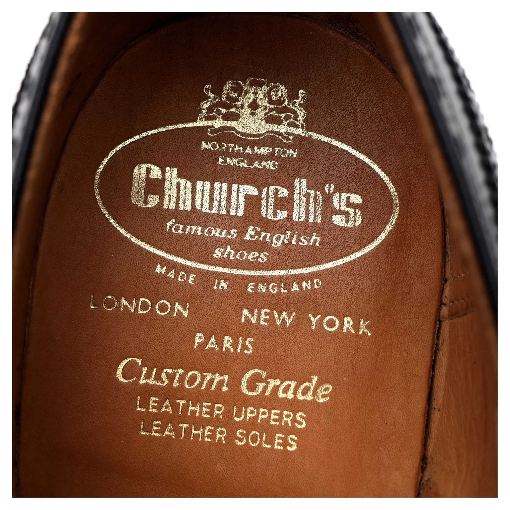 'Hickstead' Black Leather Oxford Brogue UK 7 F
