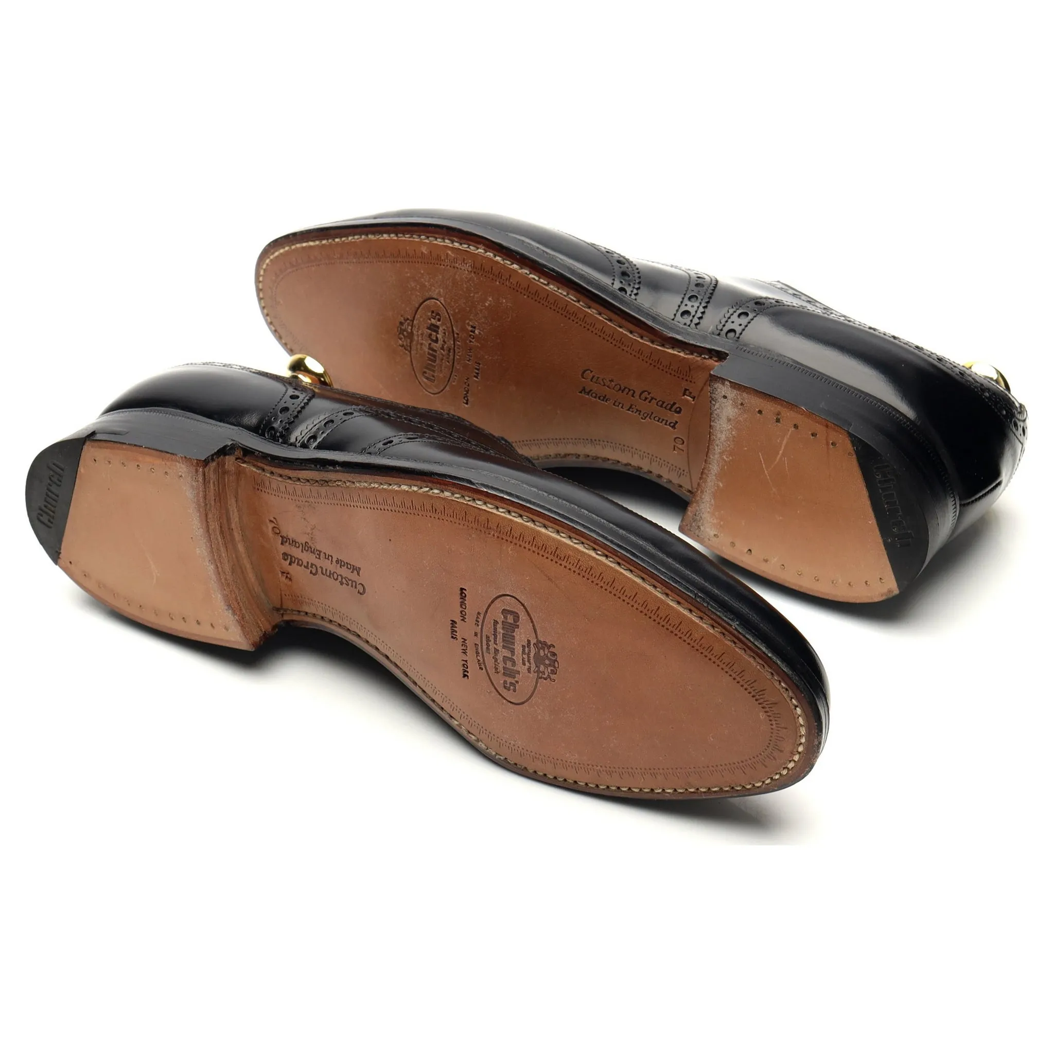 'Hickstead' Black Leather Oxford Brogue UK 7 F