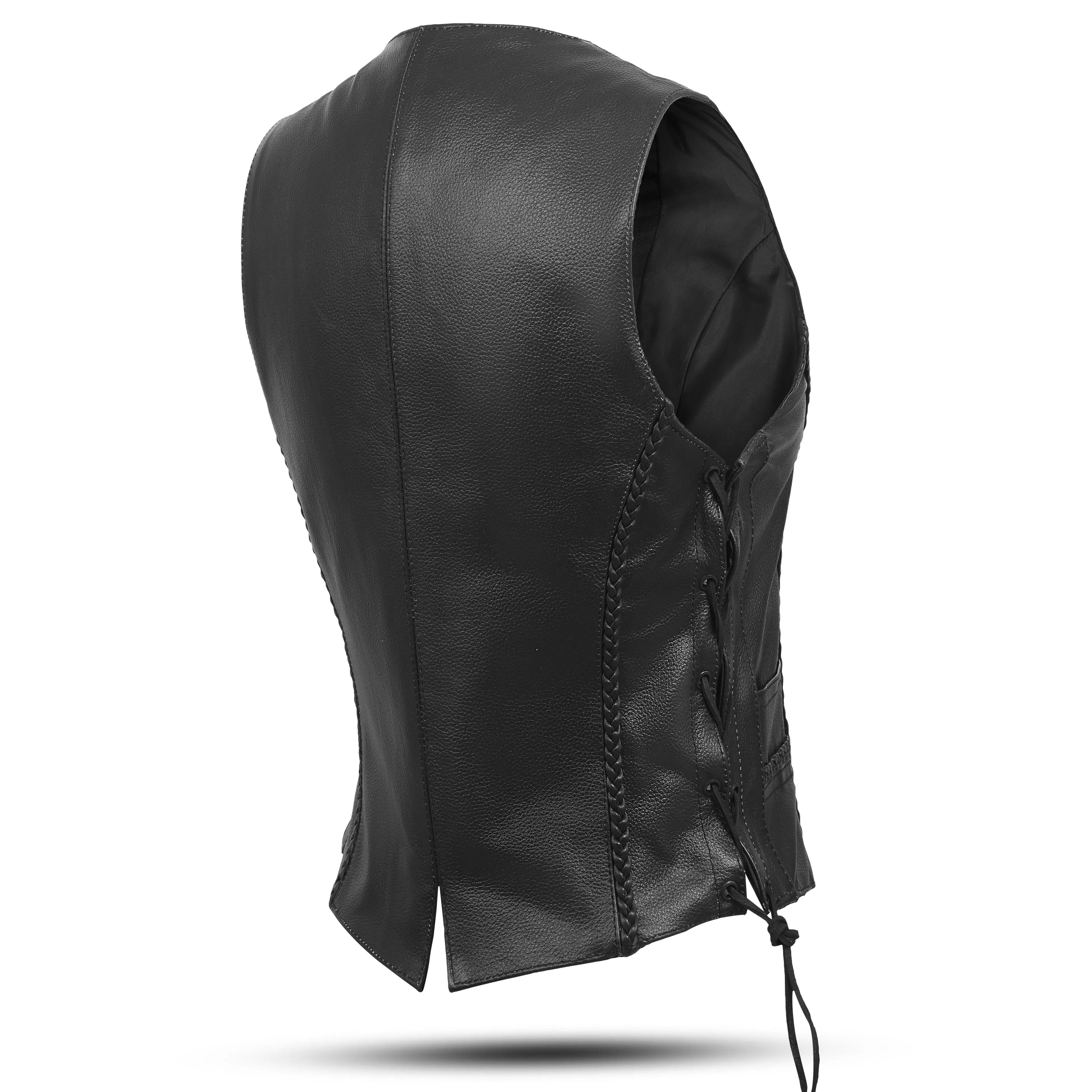 HL14508SPT Women Braid and lace up side Vest The Classic