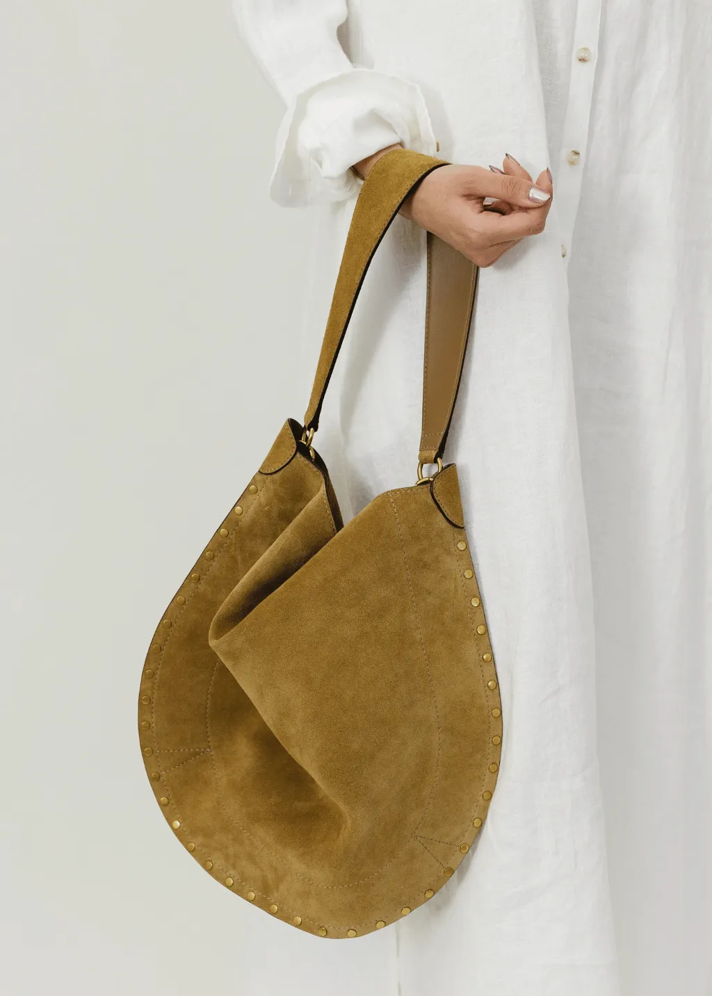 Isabel Marant Oskan Hobo Bag in Taupe