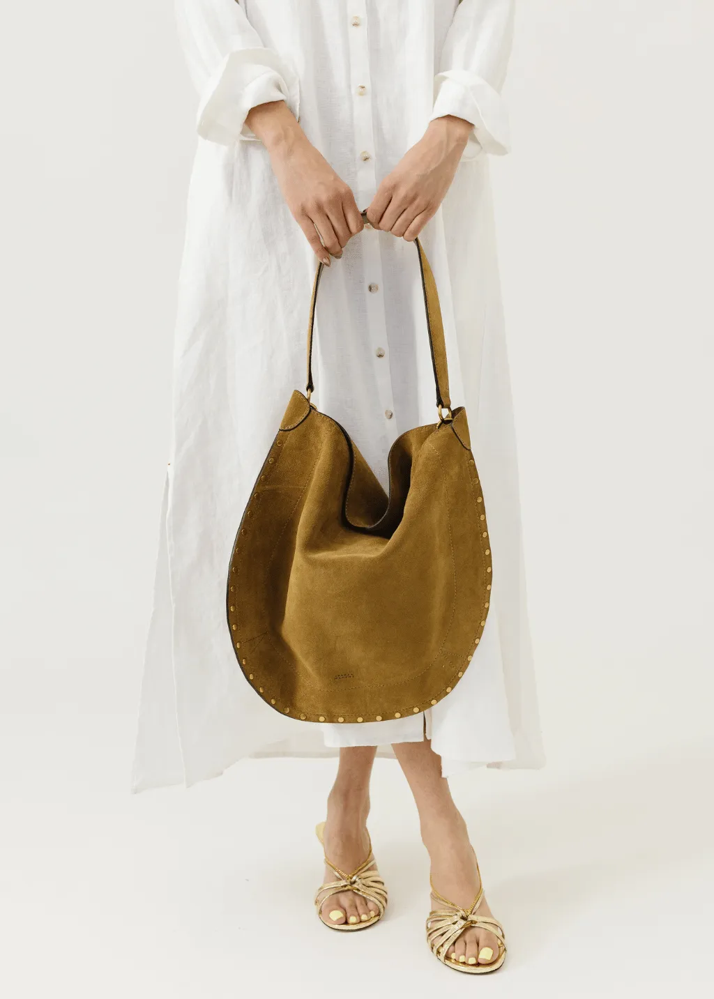 Isabel Marant Oskan Hobo Bag in Taupe