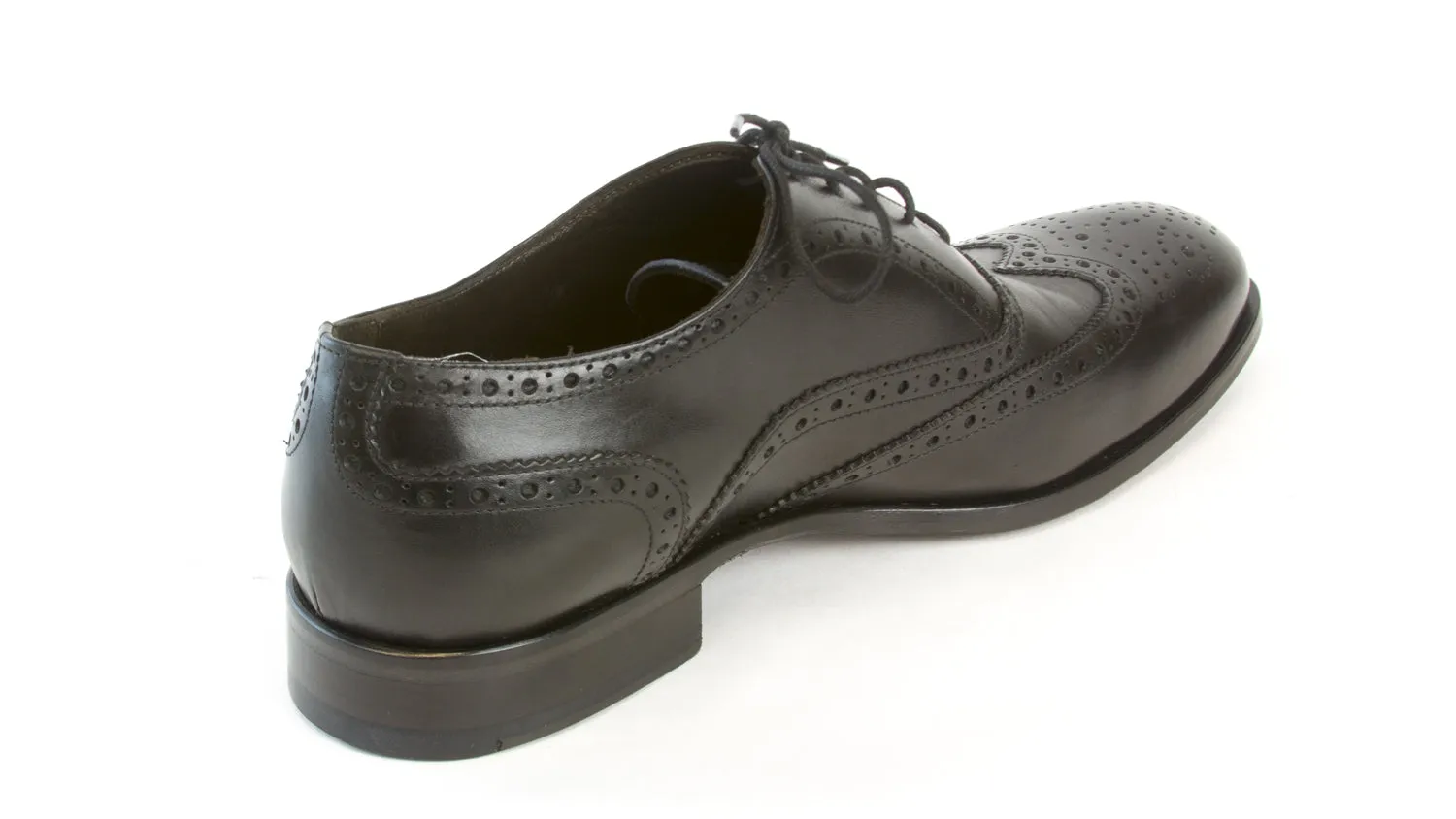 J. LINDEBERG Men's Black Brogue Italian Calf Oxford Shoes $495 NEW