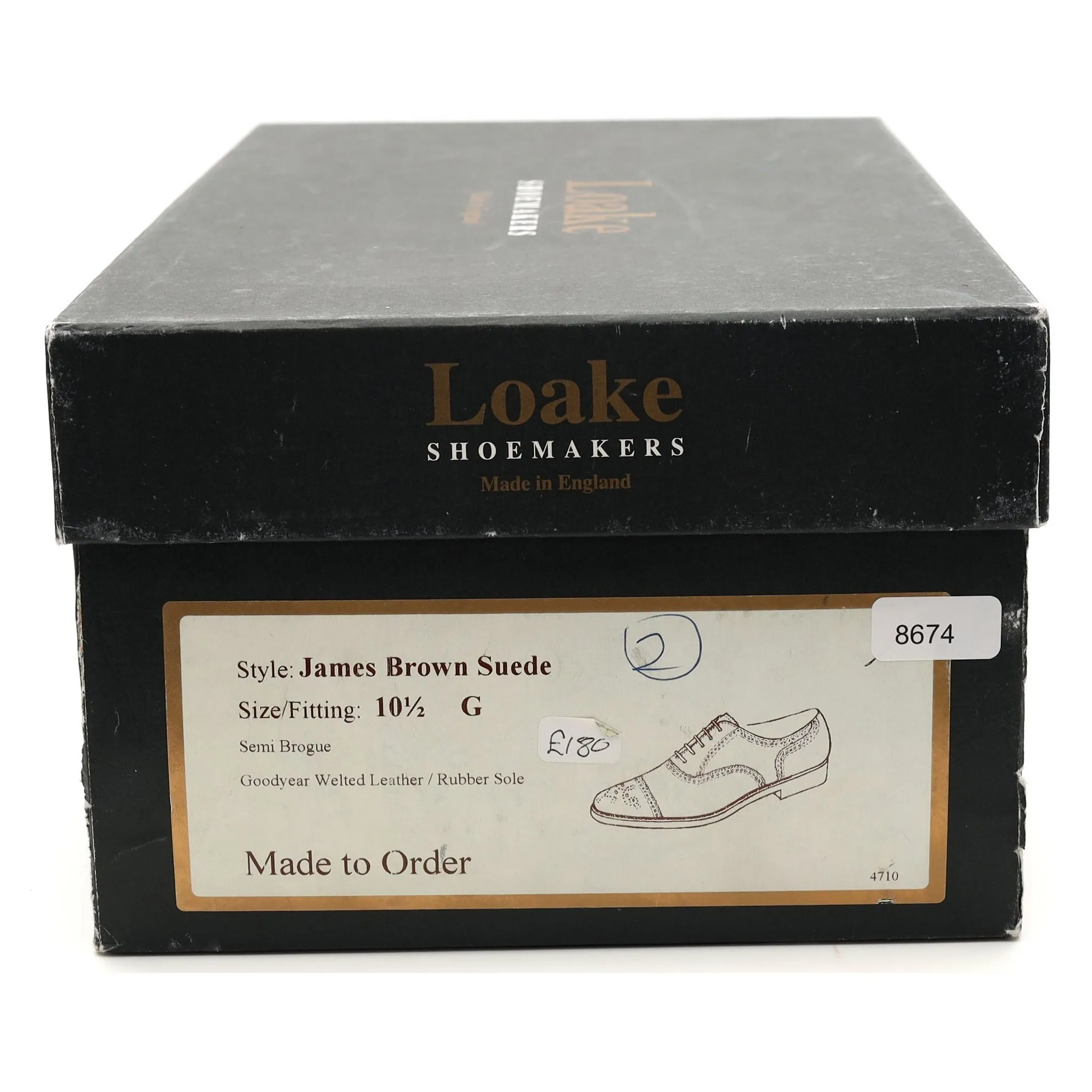 'James' Brown Suede Oxford Brogues UK 10.5 G