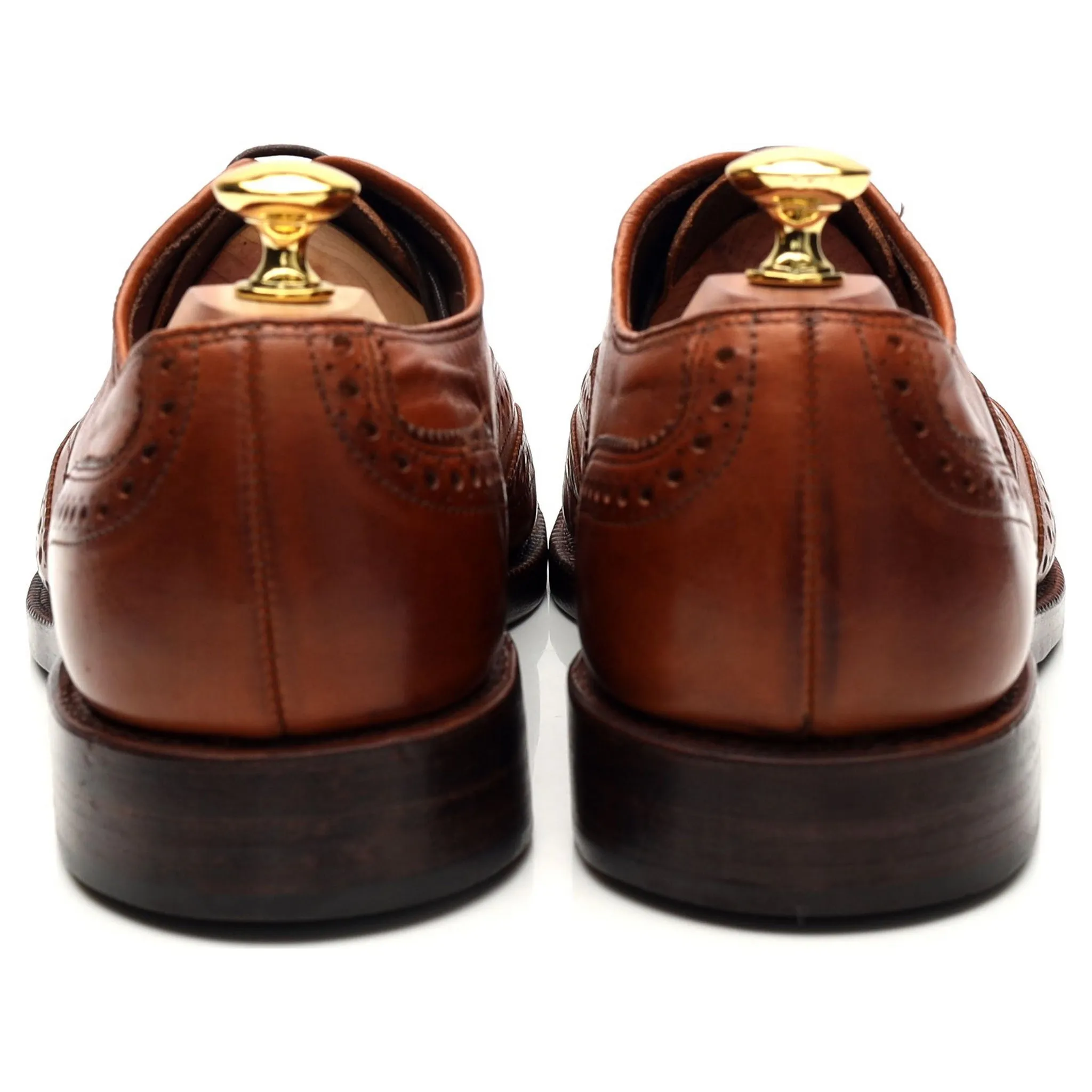 'Jefferson' Tan Brown Leather Oxford Brogues UK 8 US 8.5 E