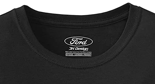 JH Design Women's Ford Mustang Collage T-Shirt a Short Sleeve Crew Neck Shirt (3X, CLG4-black/pink)