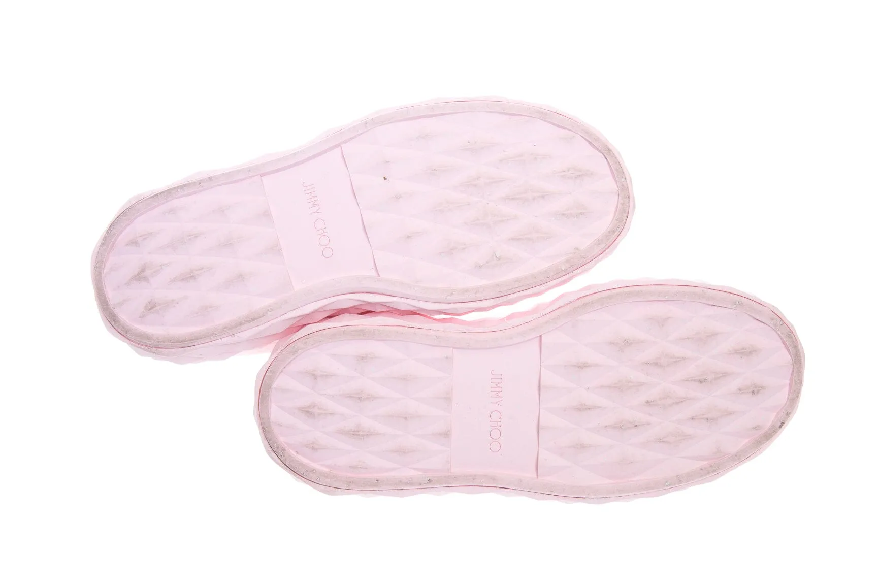 Jimmy Choo Pink Lace Up Sneakers SZ 35