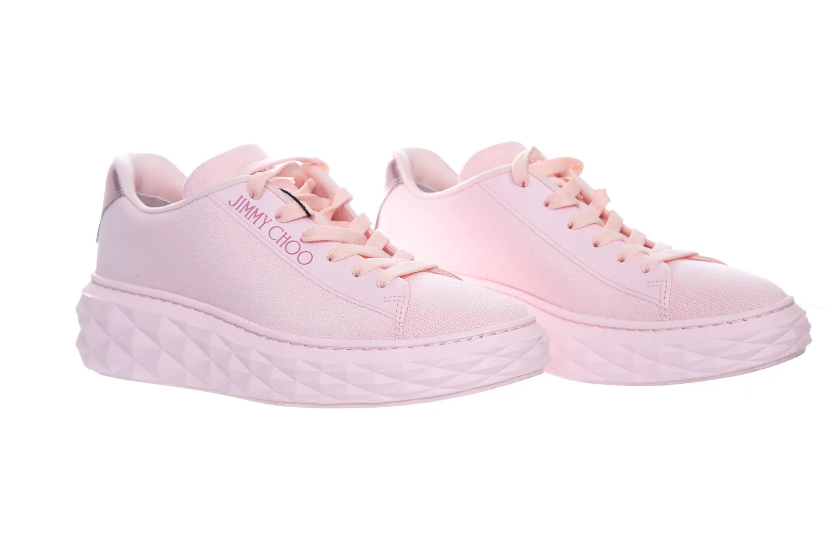 Jimmy Choo Pink Lace Up Sneakers SZ 35