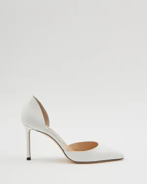 Jimmy Choo White Croc Embossed Point Toe heels - 37.5