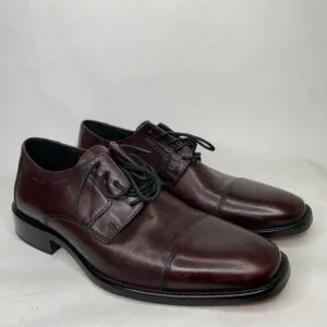 J.Murphy By Johnston &amp; Murphy Mens Cap Toe Oxford Leather Burgundy‎ Size 8.5 M