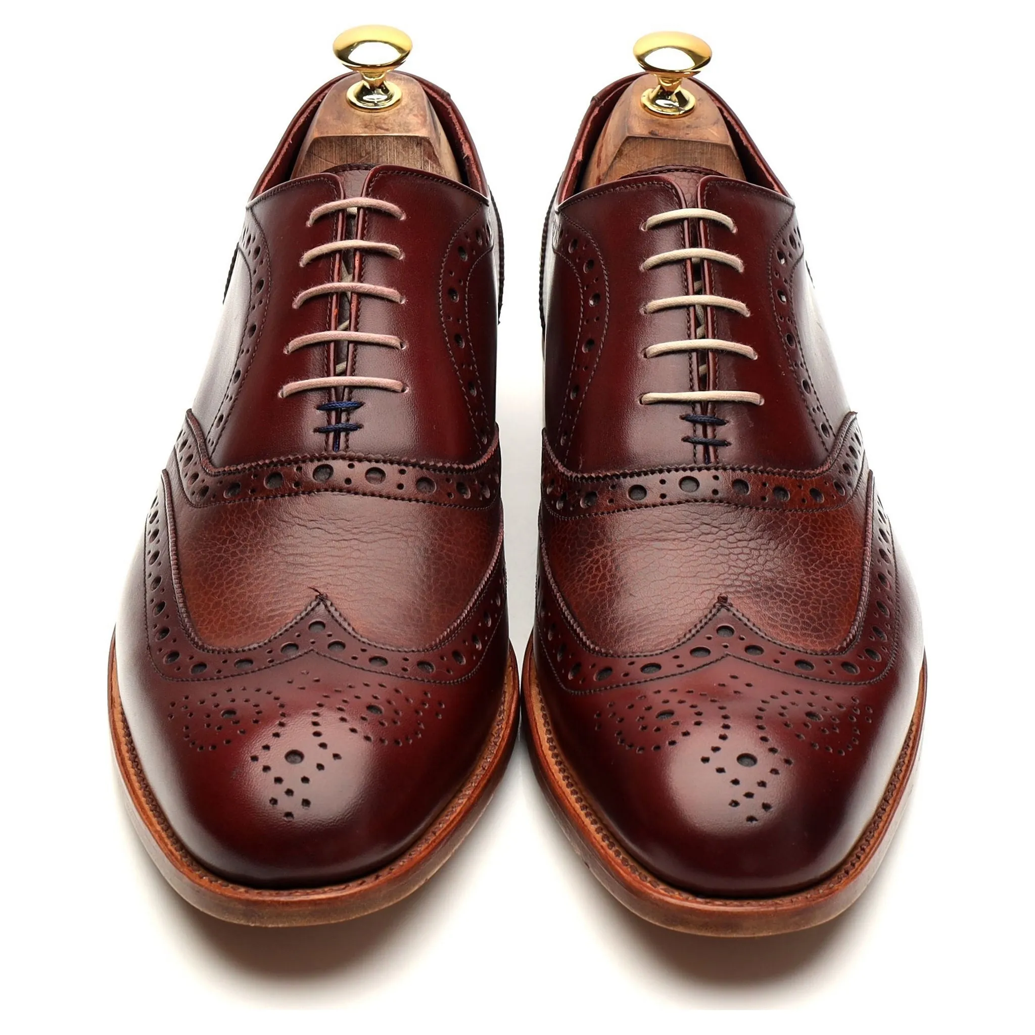John Lewis 'Holborn' Burgundy Leather Oxford Brogue UK 10 G