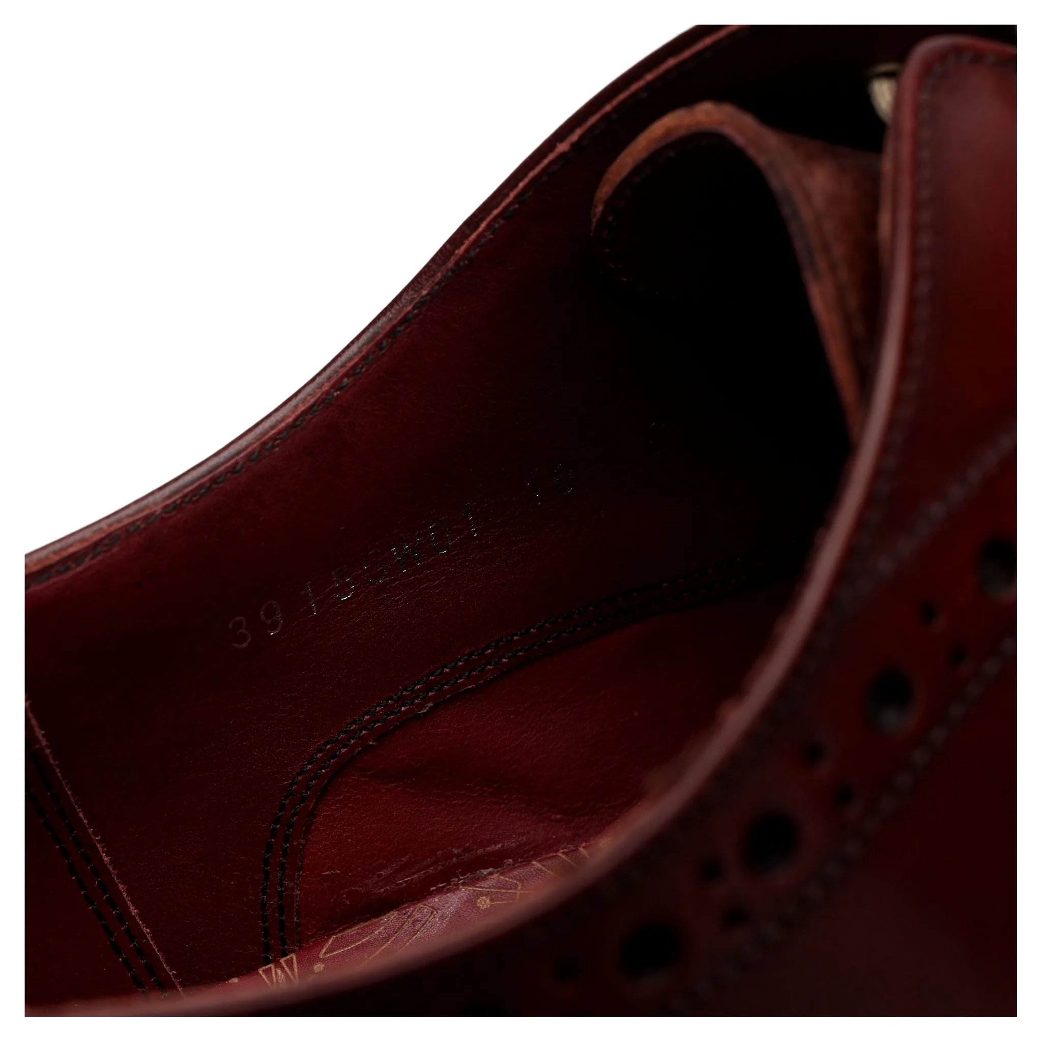 John Lewis 'Holborn' Burgundy Leather Oxford Brogue UK 10 G