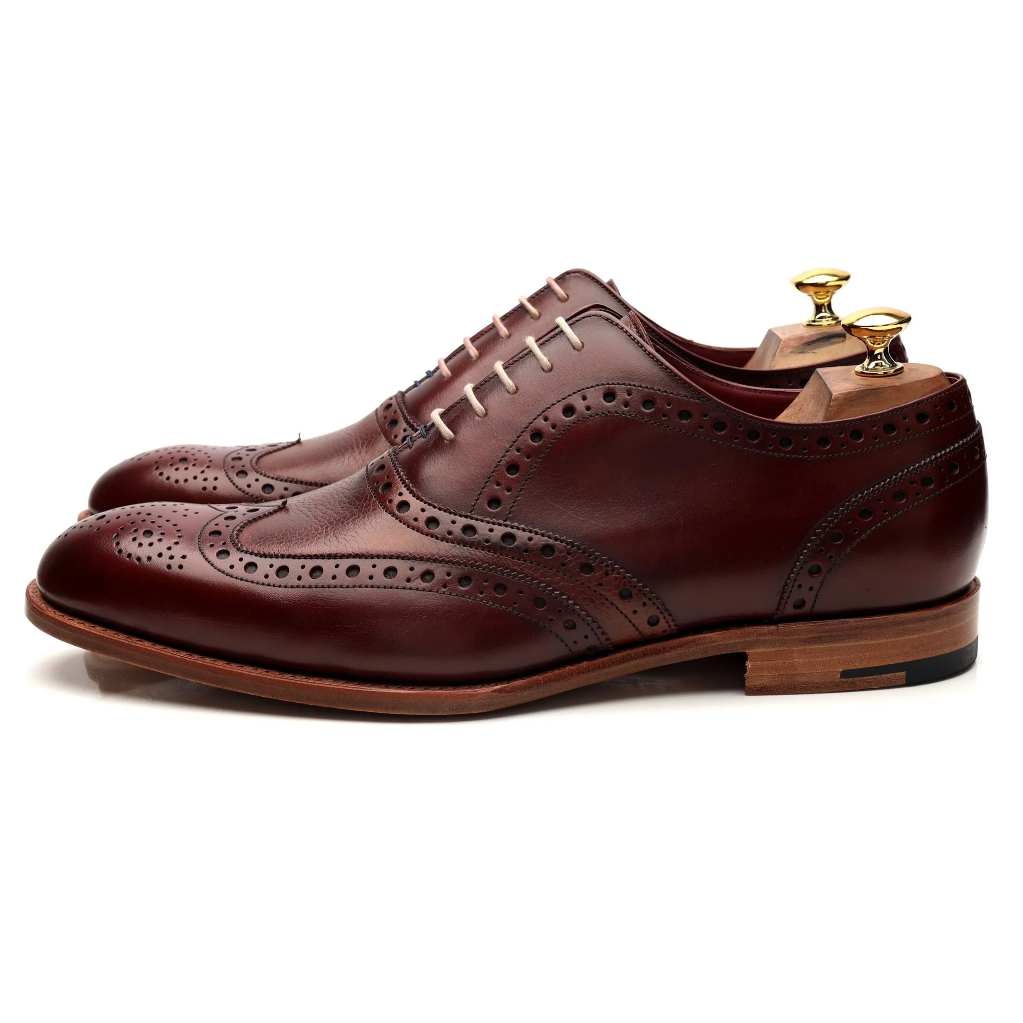 John Lewis 'Holborn' Burgundy Leather Oxford Brogue UK 10 G