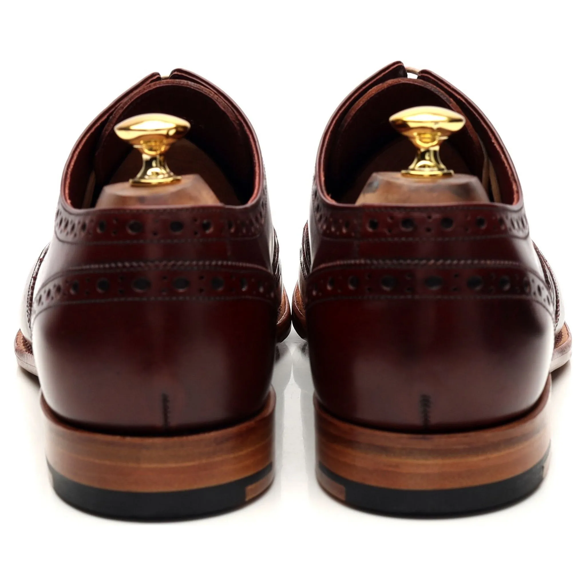 John Lewis 'Holborn' Burgundy Leather Oxford Brogue UK 10 G
