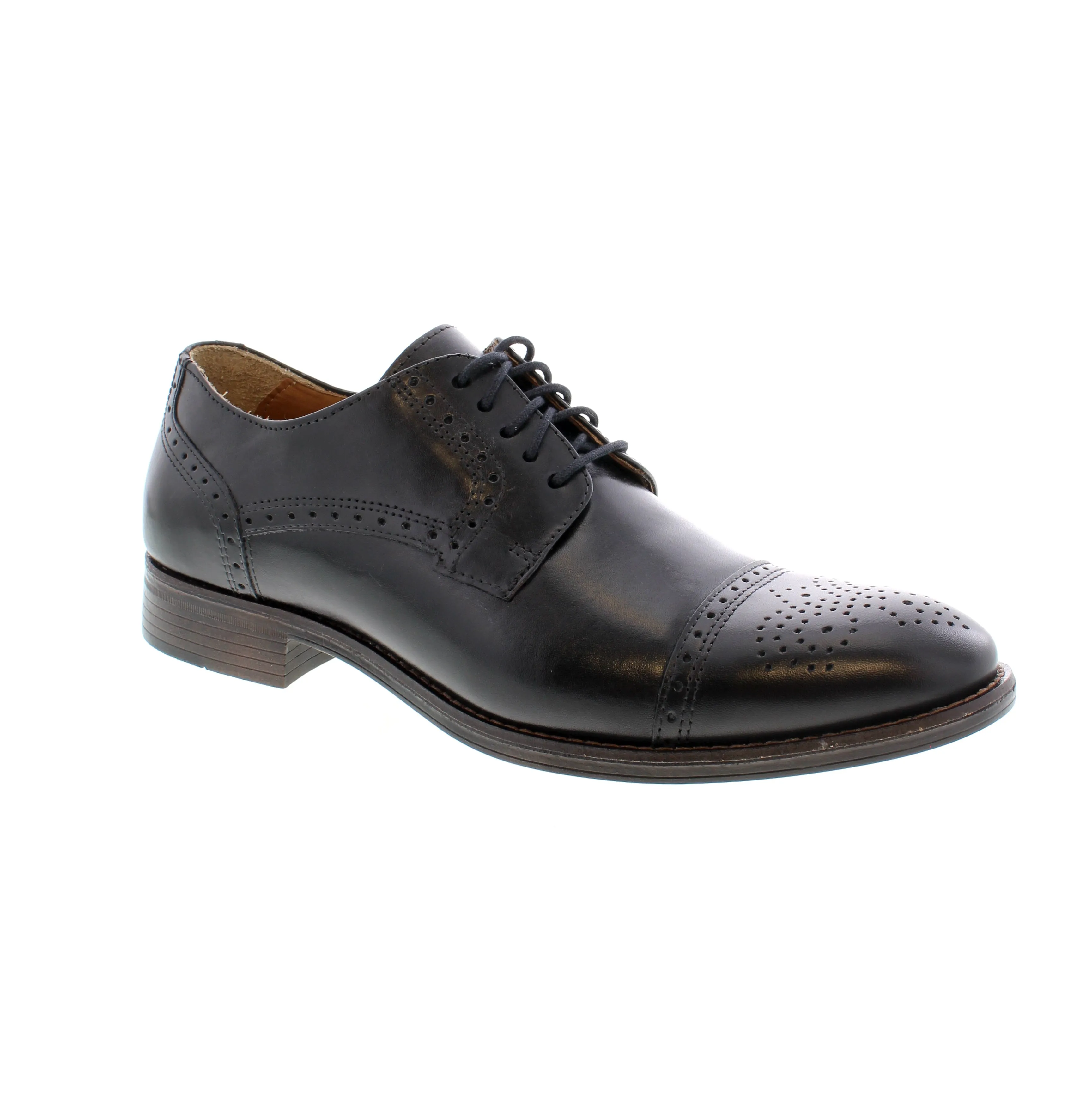 Johnston & Murphy Lewis Cap Toe - Black