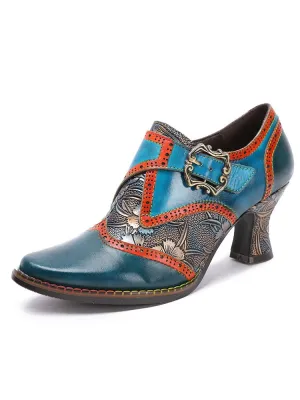 Kaisley Hand Embossed Leather Shoes