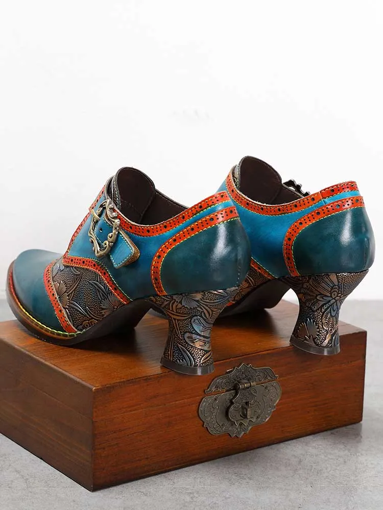 Kaisley Hand Embossed Leather Shoes