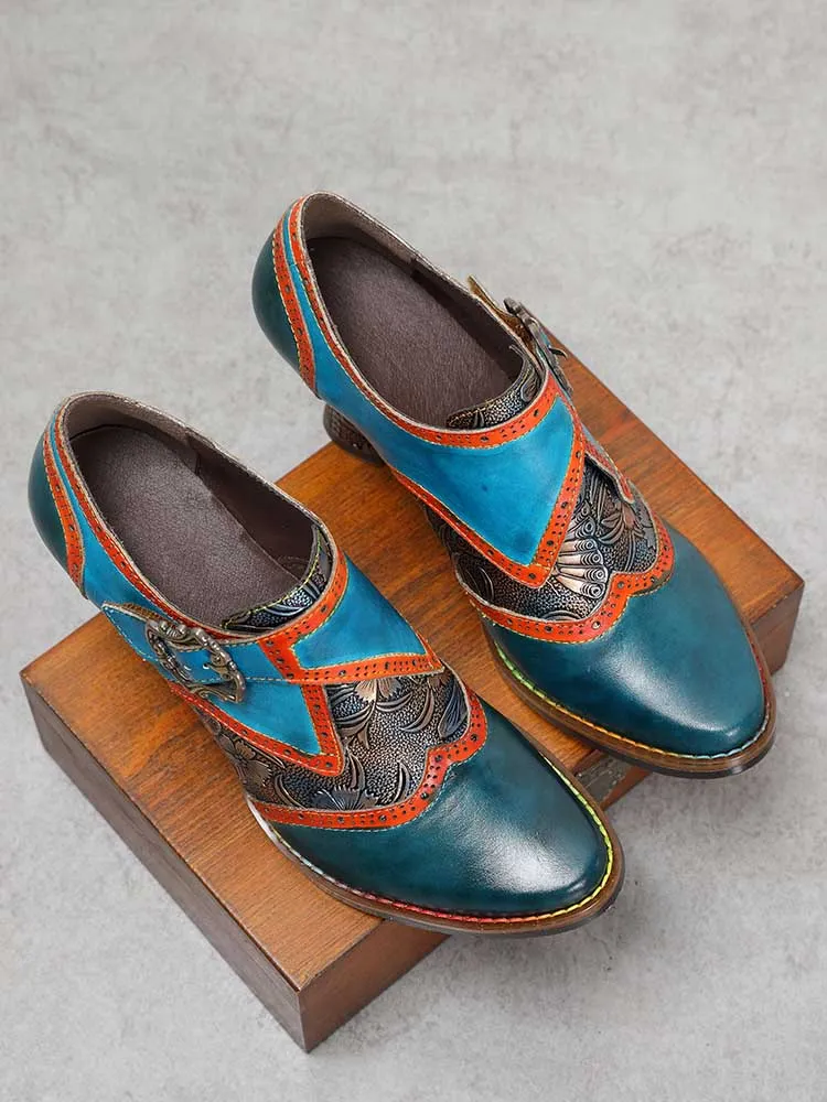 Kaisley Hand Embossed Leather Shoes
