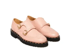 KATE - Pink Double Monk Derby Shoe