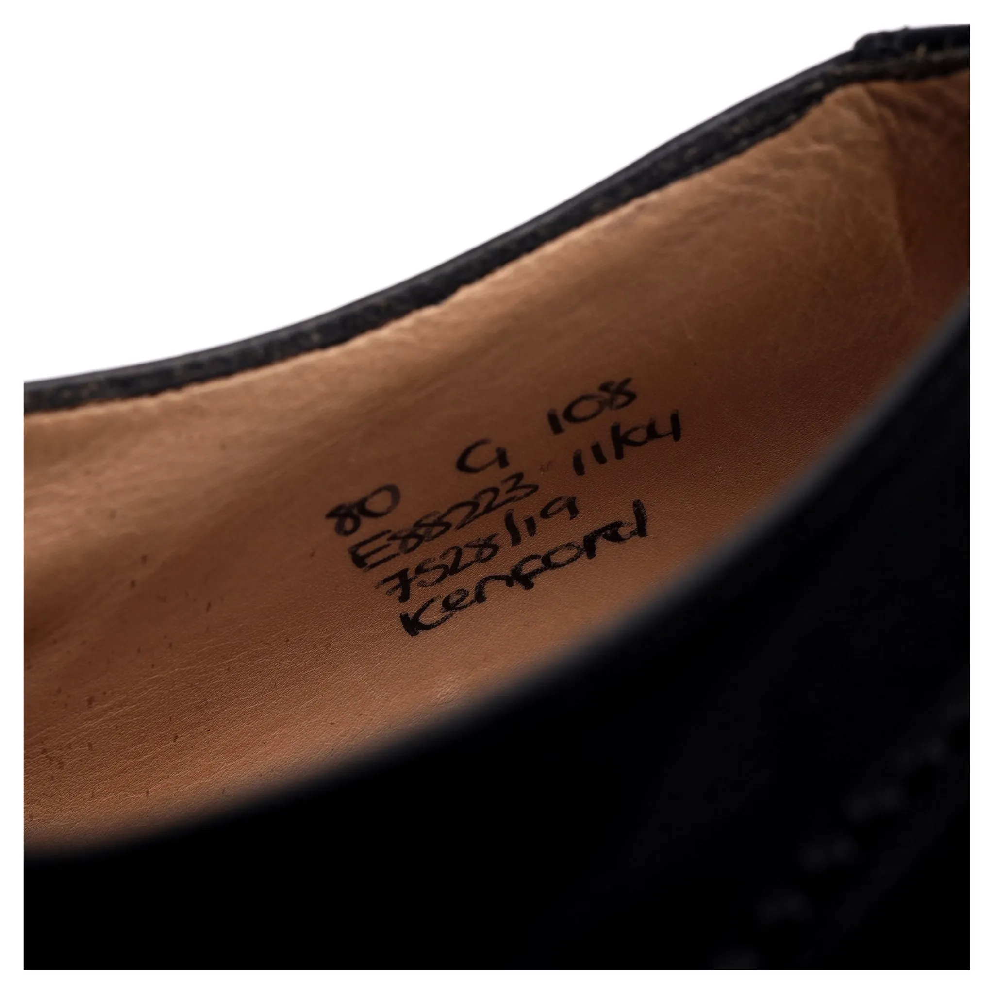 'Kenford' Black Leather Oxford UK 8 G