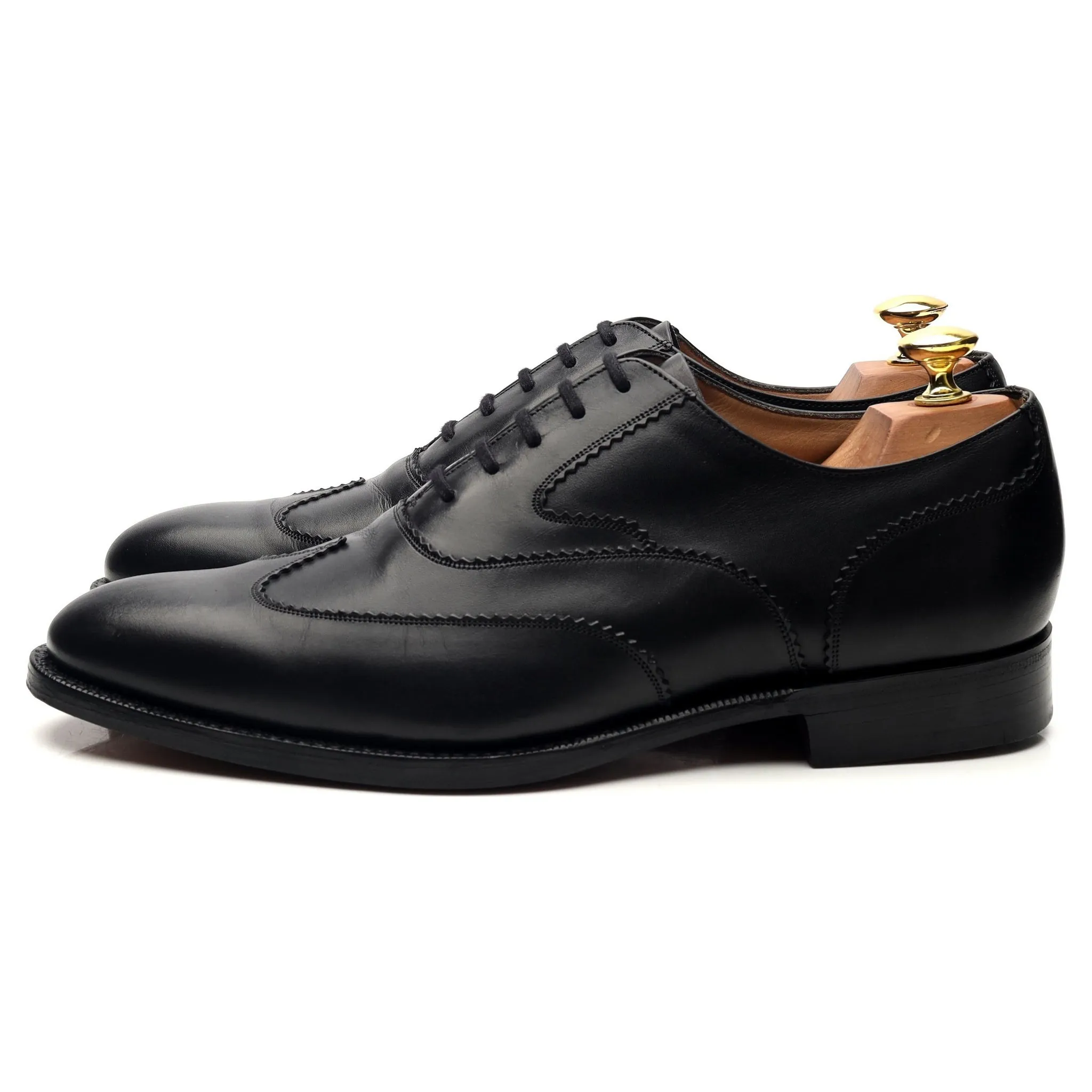 'Kenford' Black Leather Oxford UK 8 G