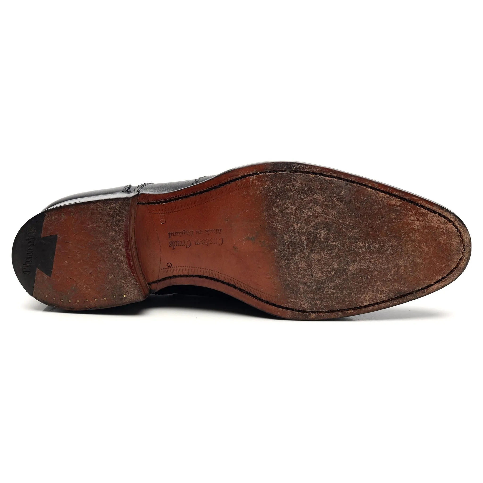 'Kenford' Black Leather Oxford UK 8 G