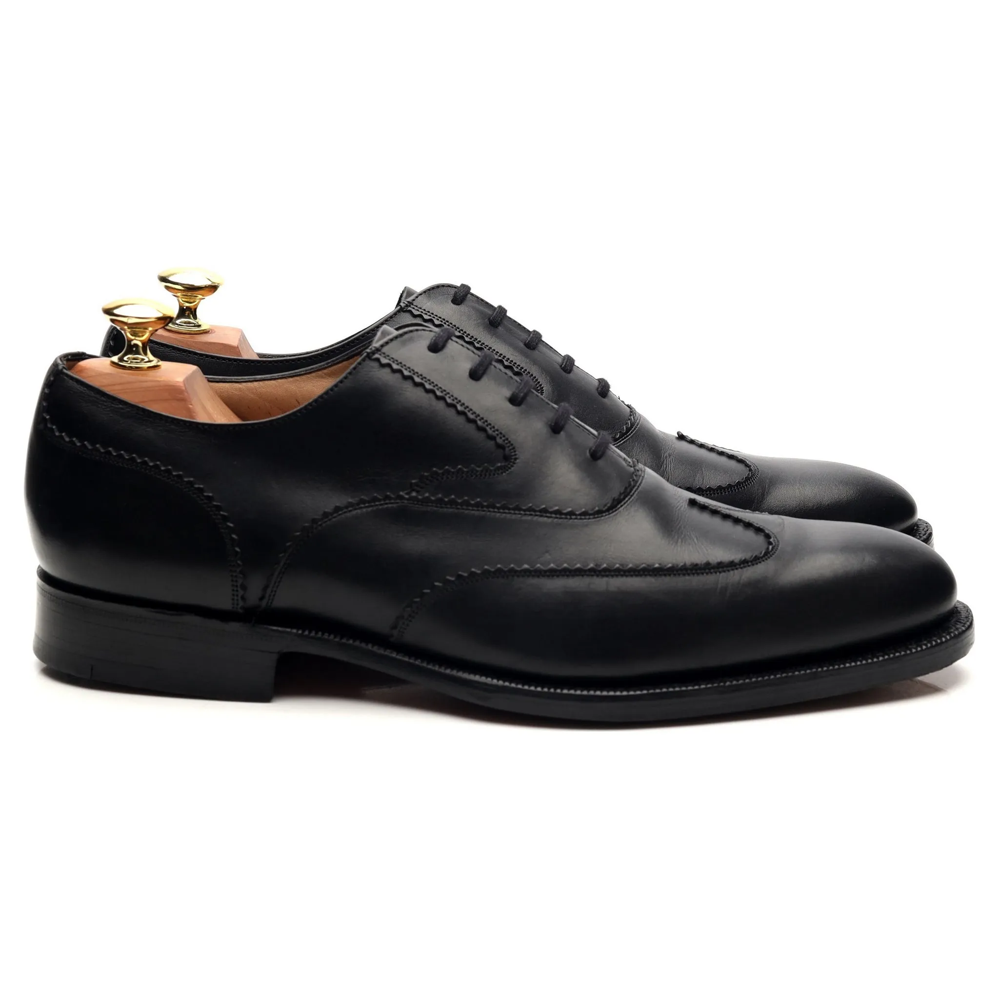 'Kenford' Black Leather Oxford UK 8 G