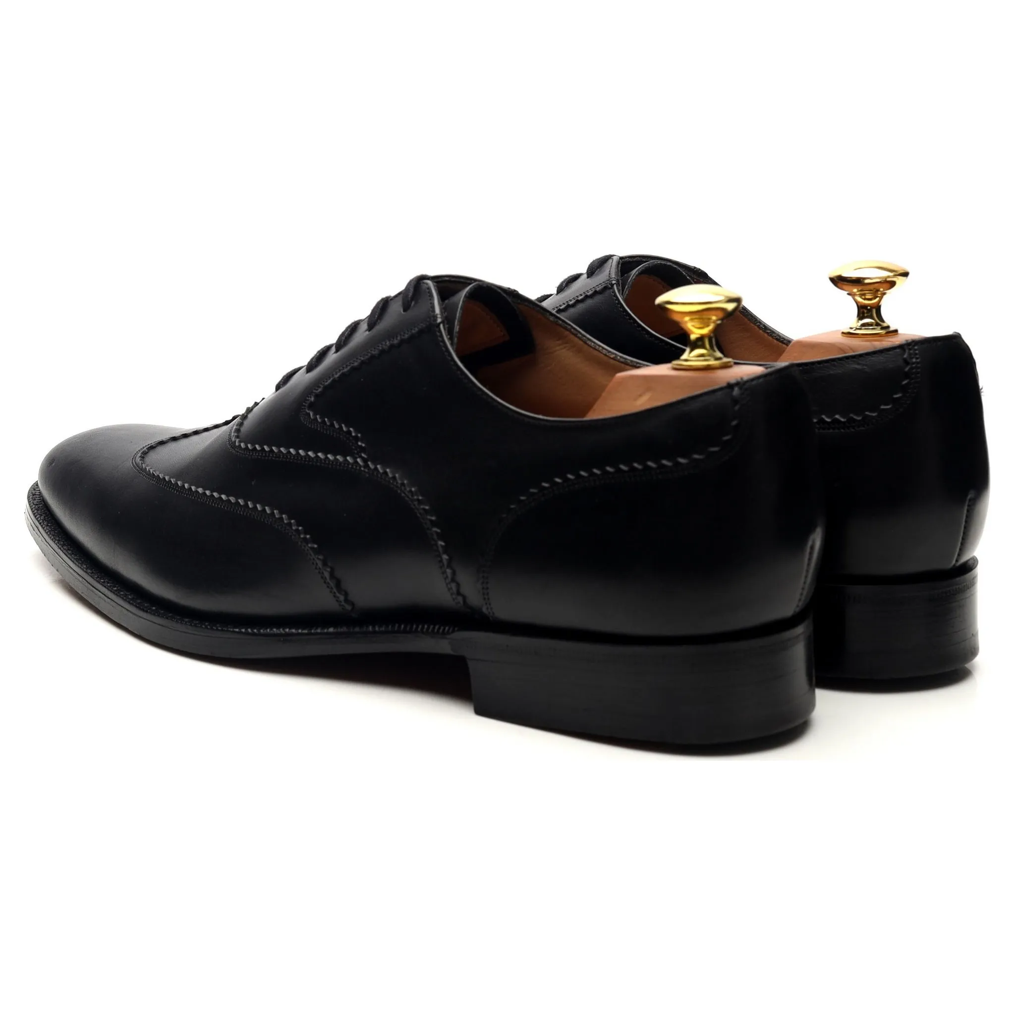 'Kenford' Black Leather Oxford UK 8 G