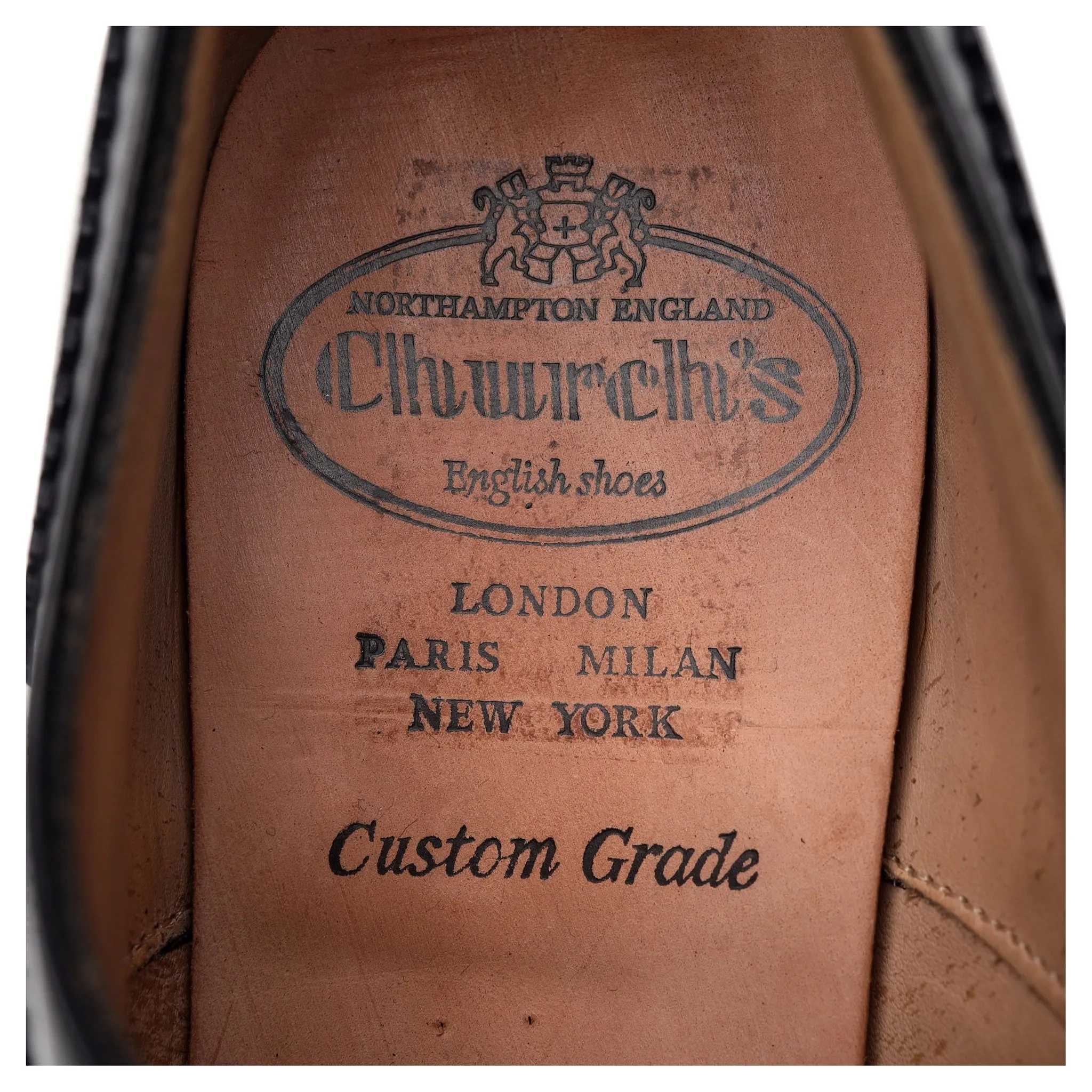 'Kenford' Black Leather Oxford UK 8 G