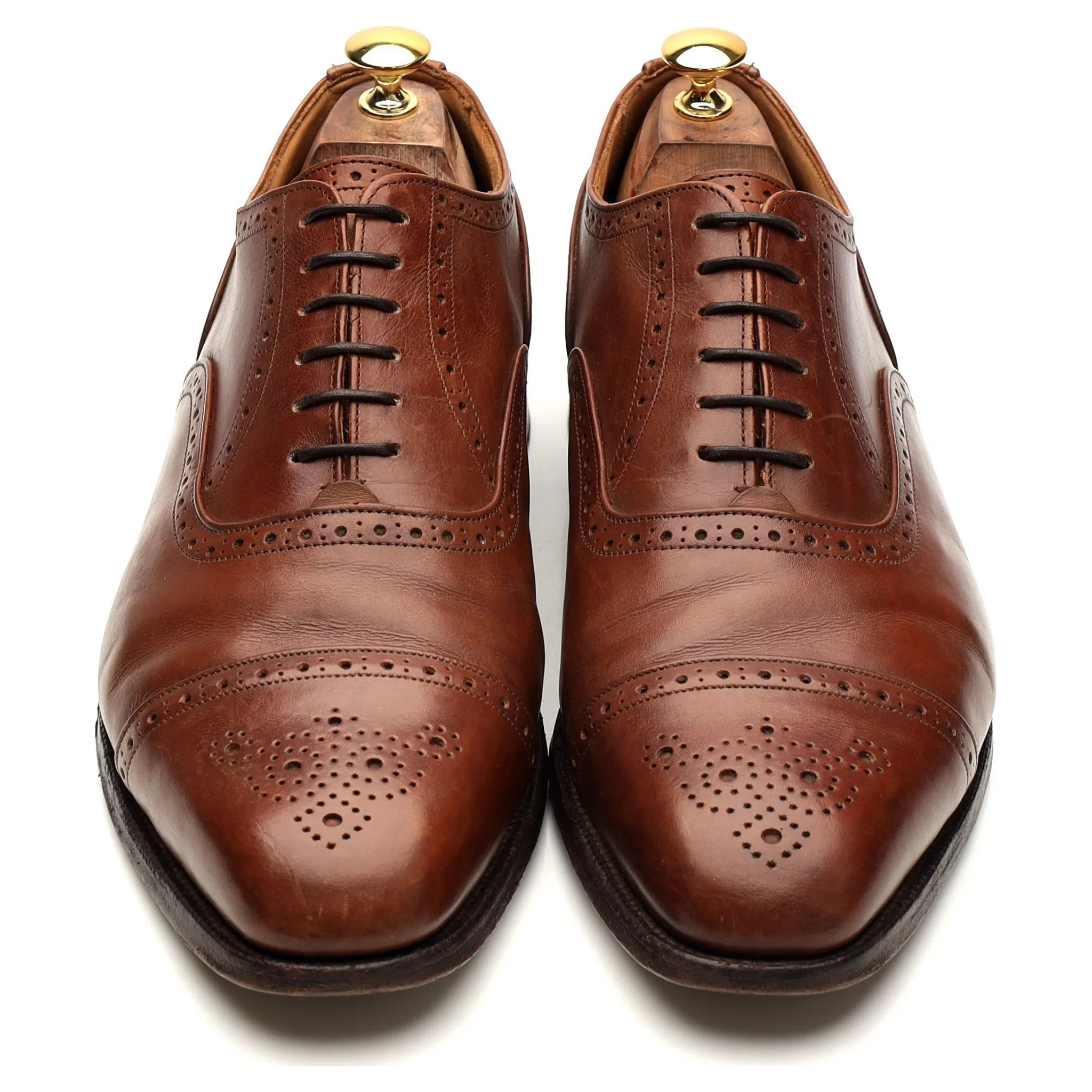 'Kensington' Brown Leather Oxford Brogue UK 10.5