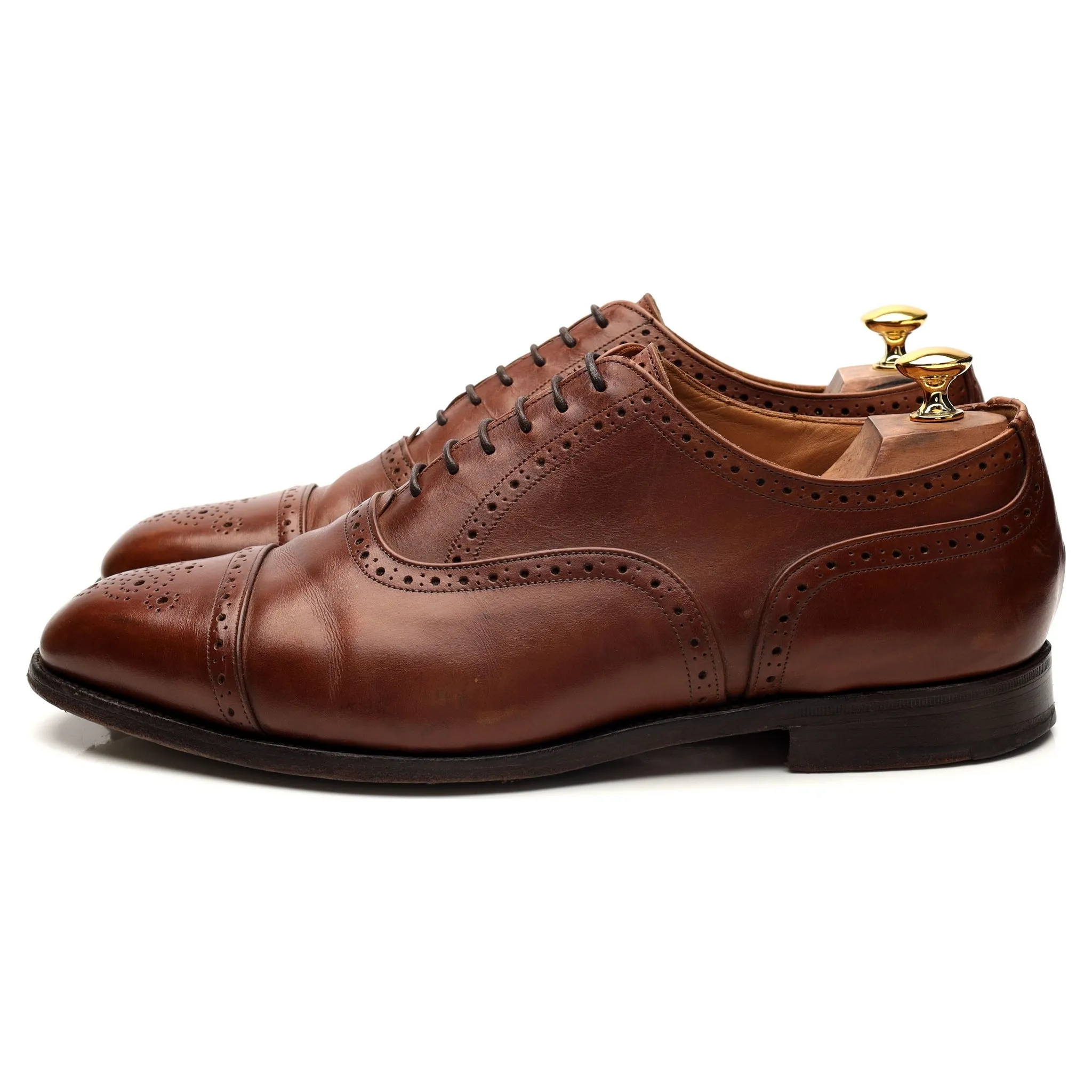 'Kensington' Brown Leather Oxford Brogue UK 10.5