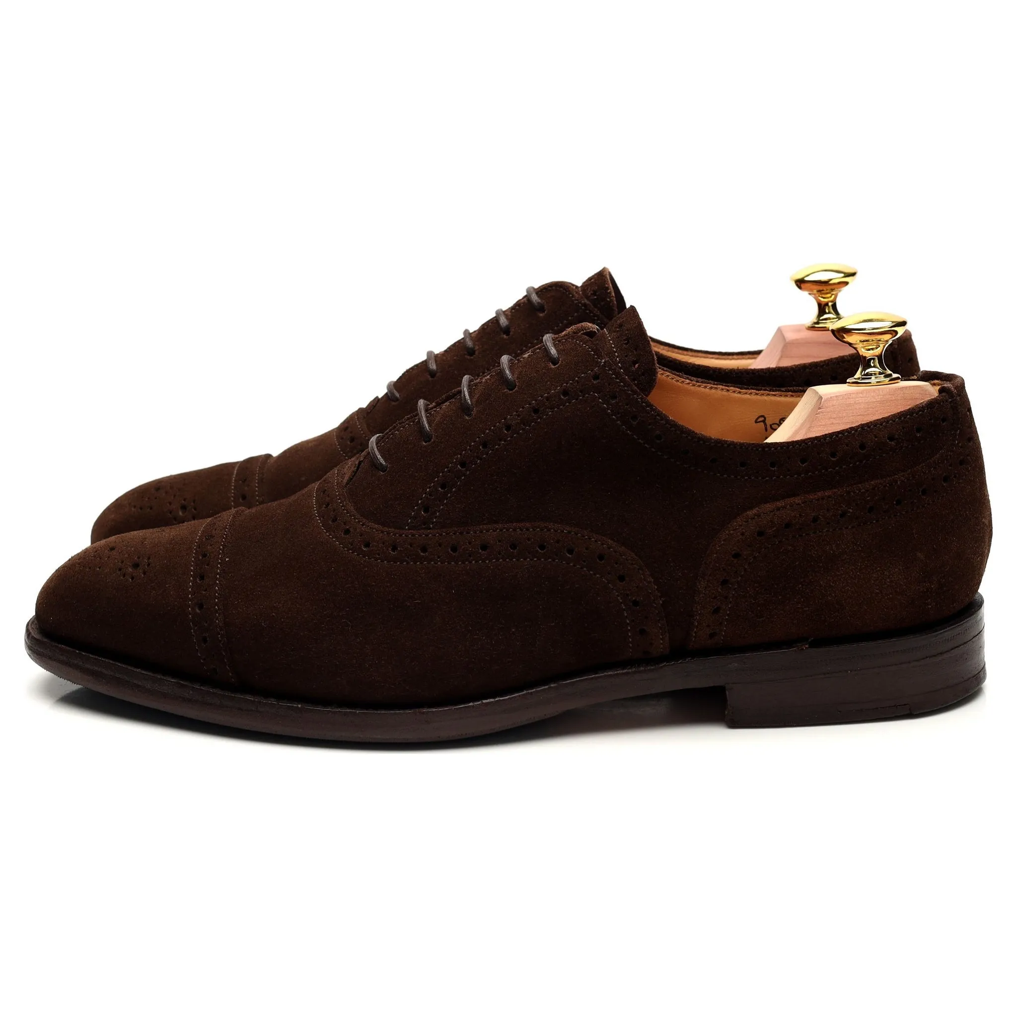 'Kensington' Brown Suede Oxford Brogue UK 7.5