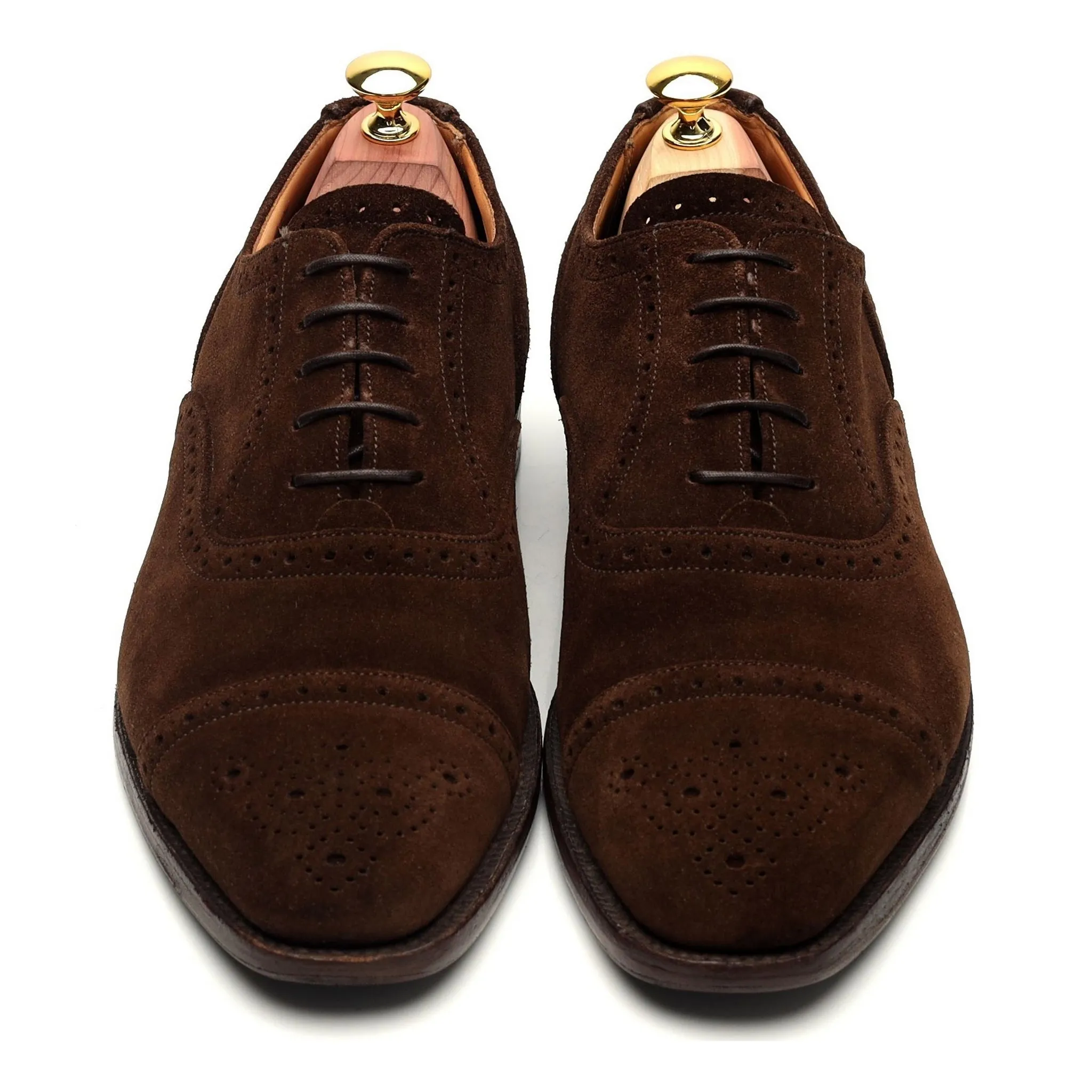 'Kensington' Brown Suede Oxford Brogue UK 7.5