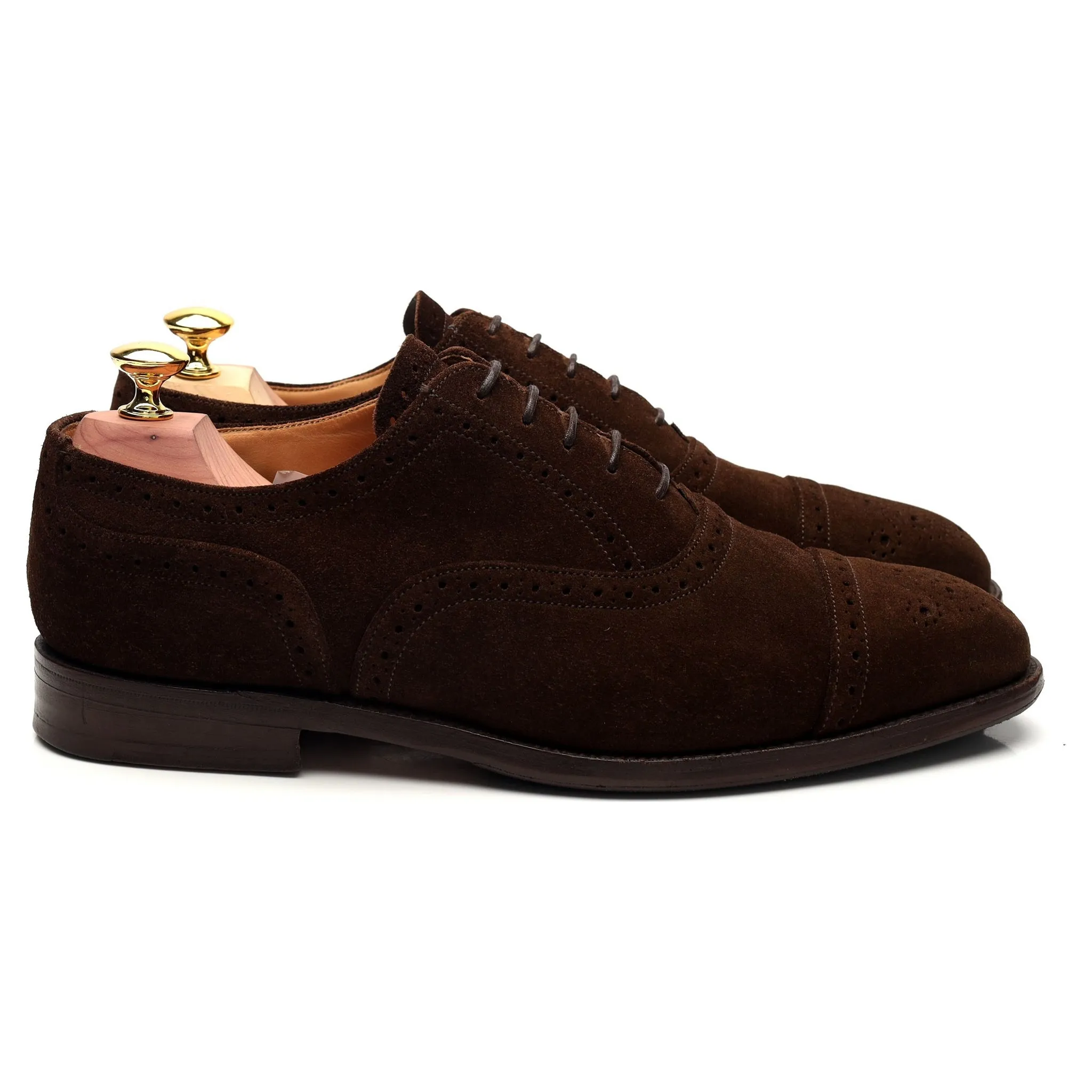 'Kensington' Brown Suede Oxford Brogue UK 7.5