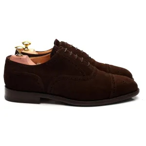 'Kensington' Brown Suede Oxford Brogue UK 7.5