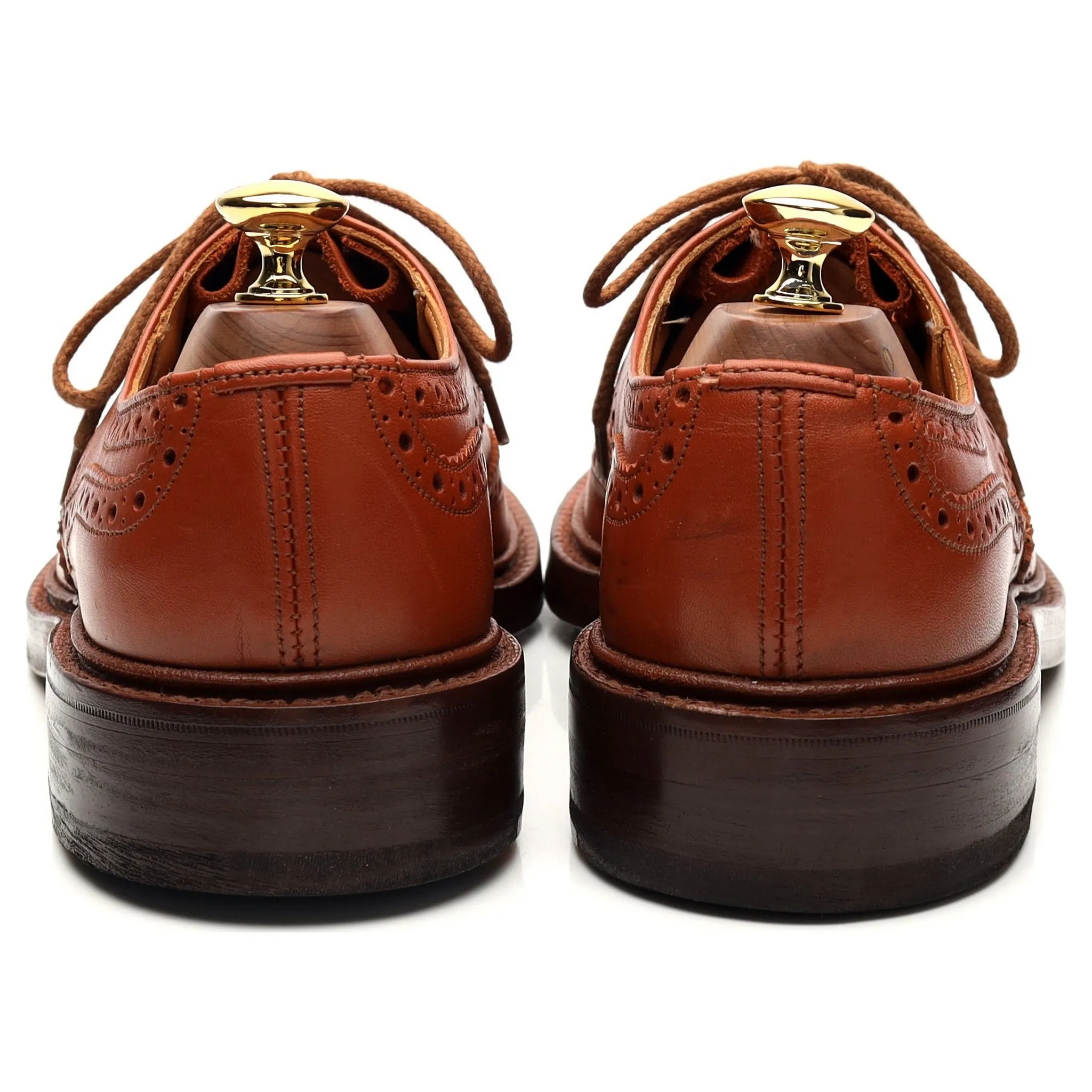 'Keswick' Tan Brown Leather Derby Brogue UK 6