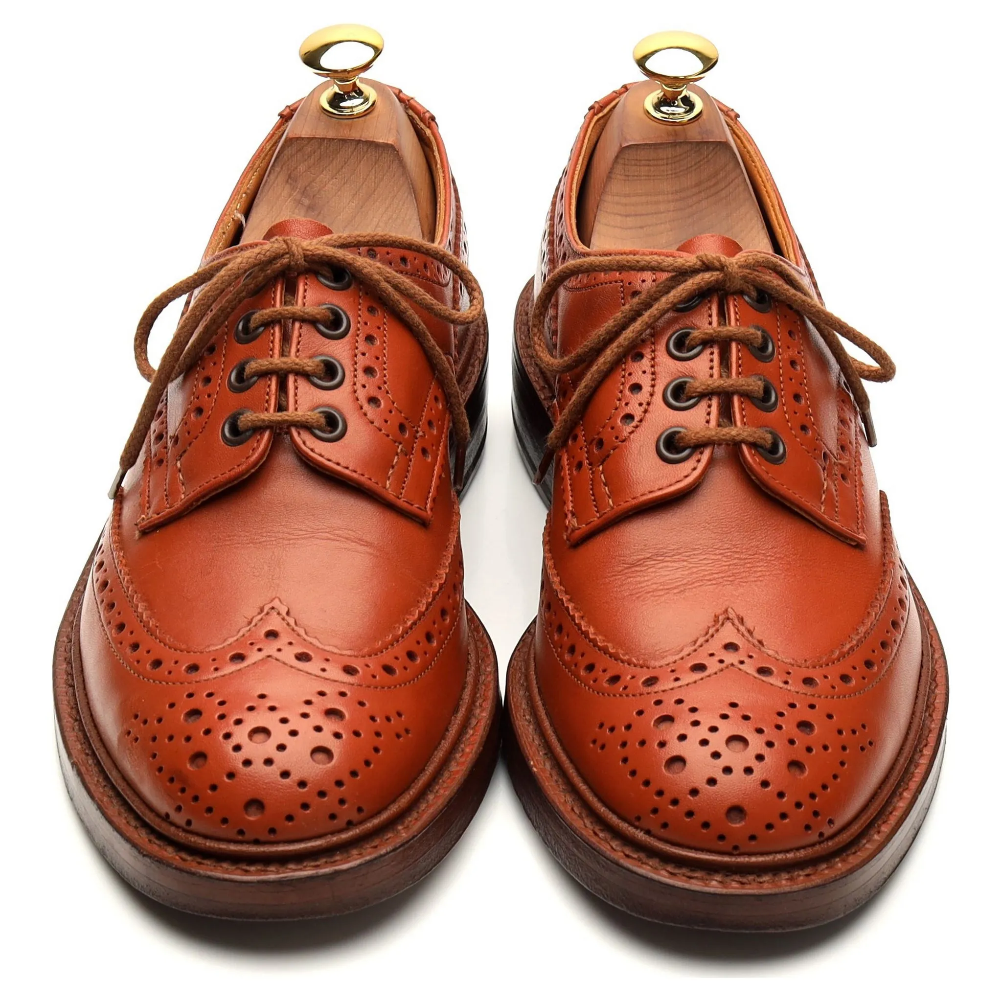 'Keswick' Tan Brown Leather Derby Brogue UK 6