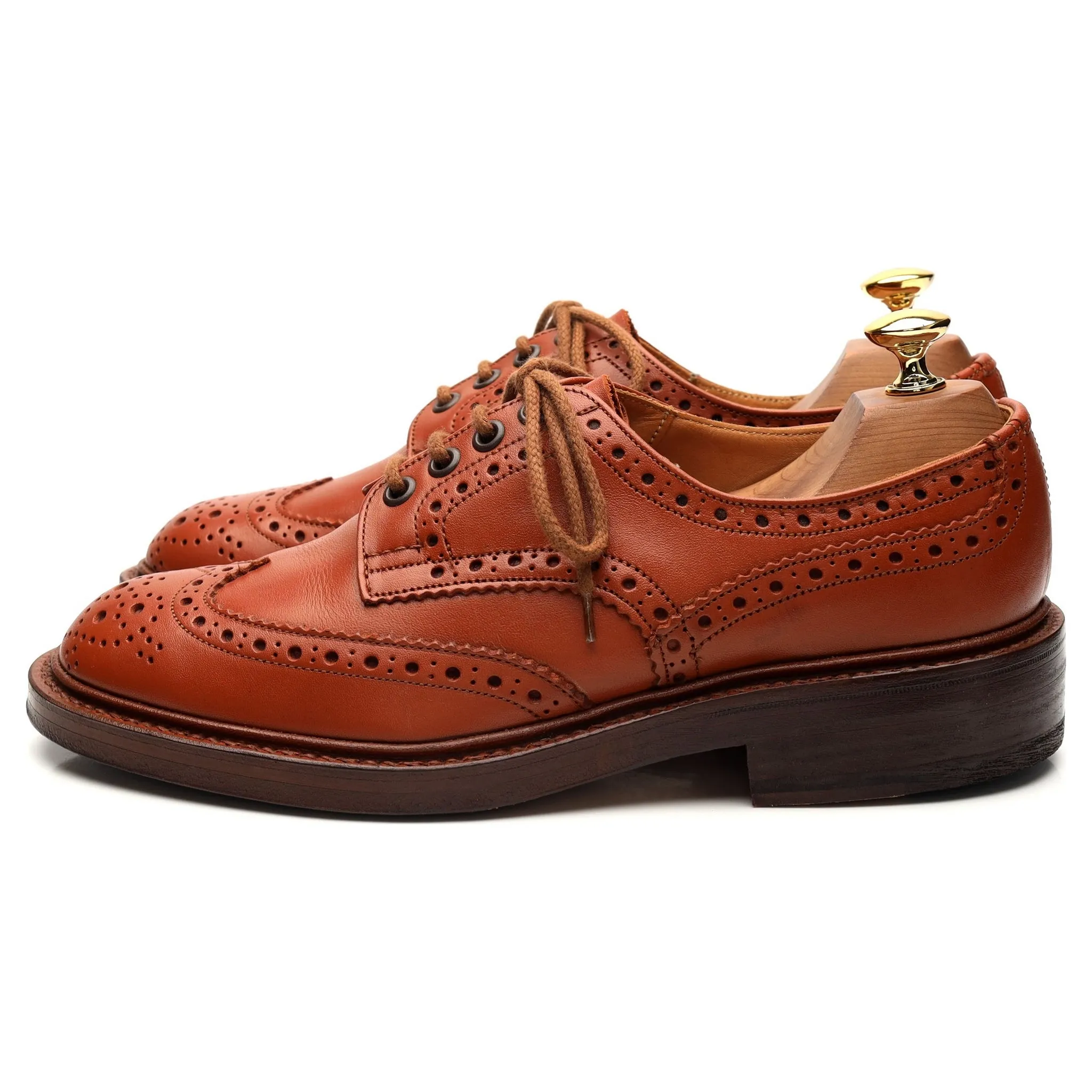 'Keswick' Tan Brown Leather Derby Brogue UK 6
