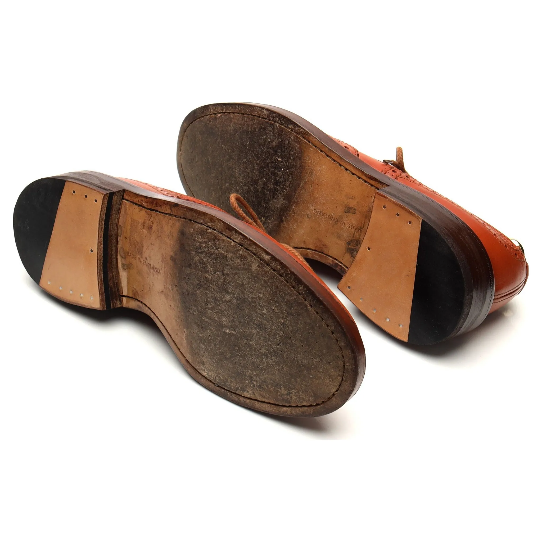 'Keswick' Tan Brown Leather Derby Brogue UK 6
