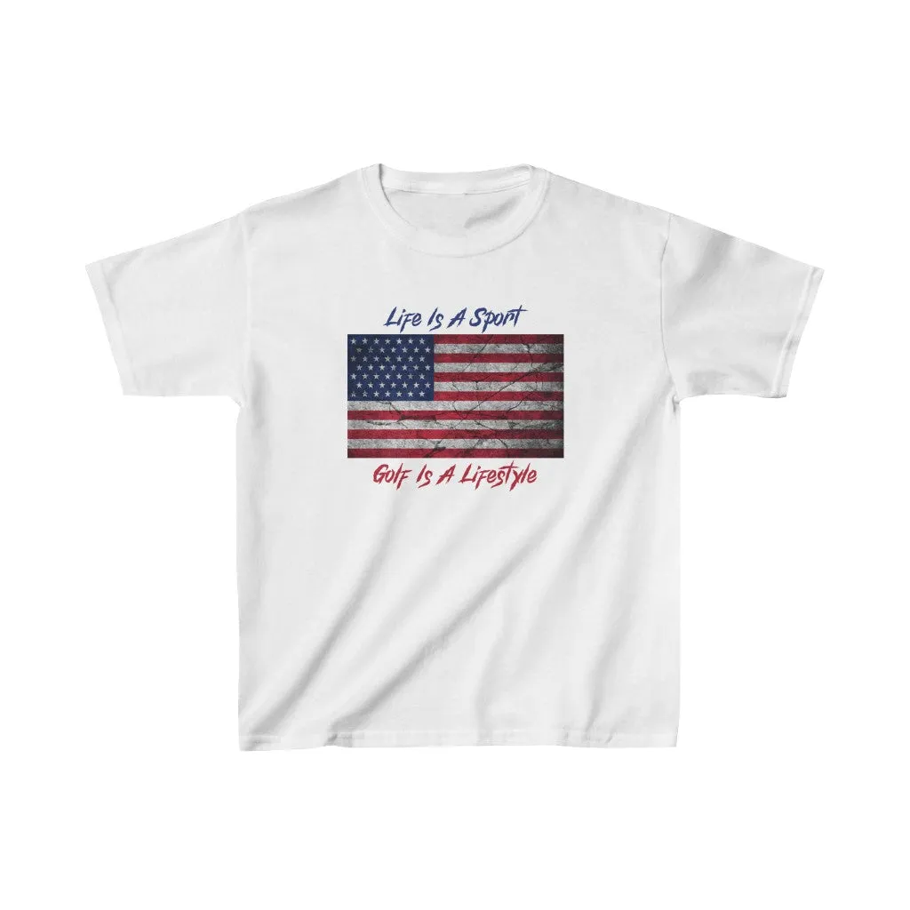 Kids Golf Patriotic Short Sleeve Tee