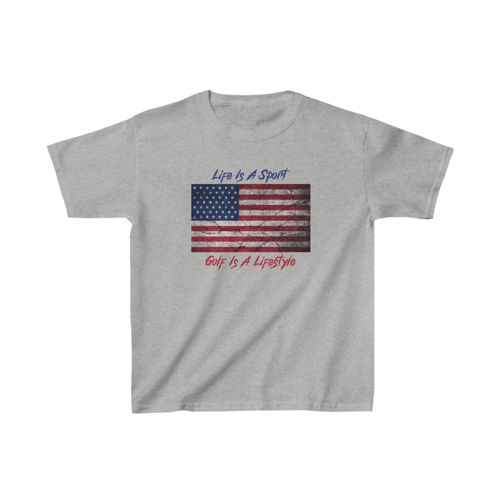 Kids Golf Patriotic Short Sleeve Tee